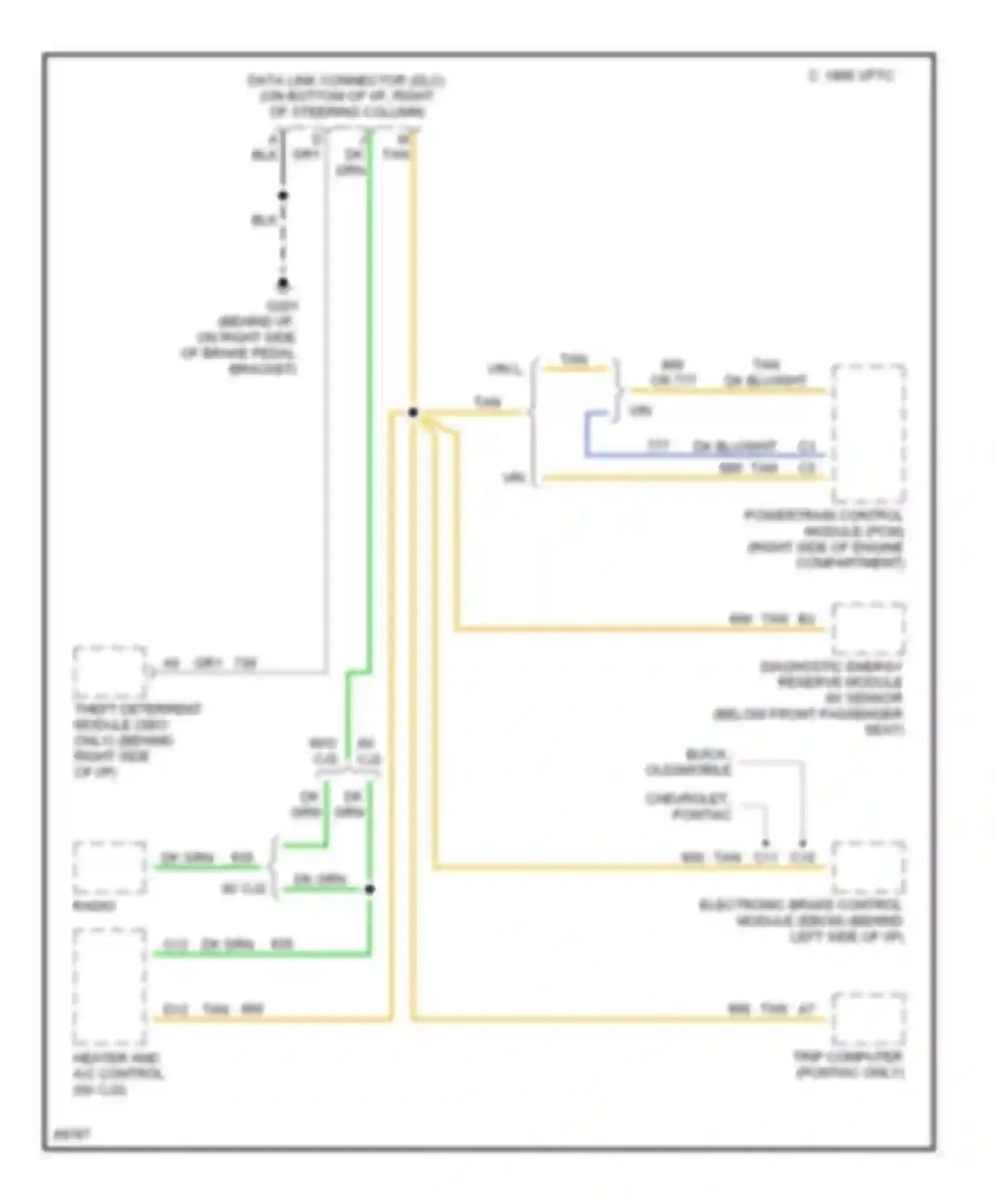 Regal Buick III (1988-1997): Data link connector circuit