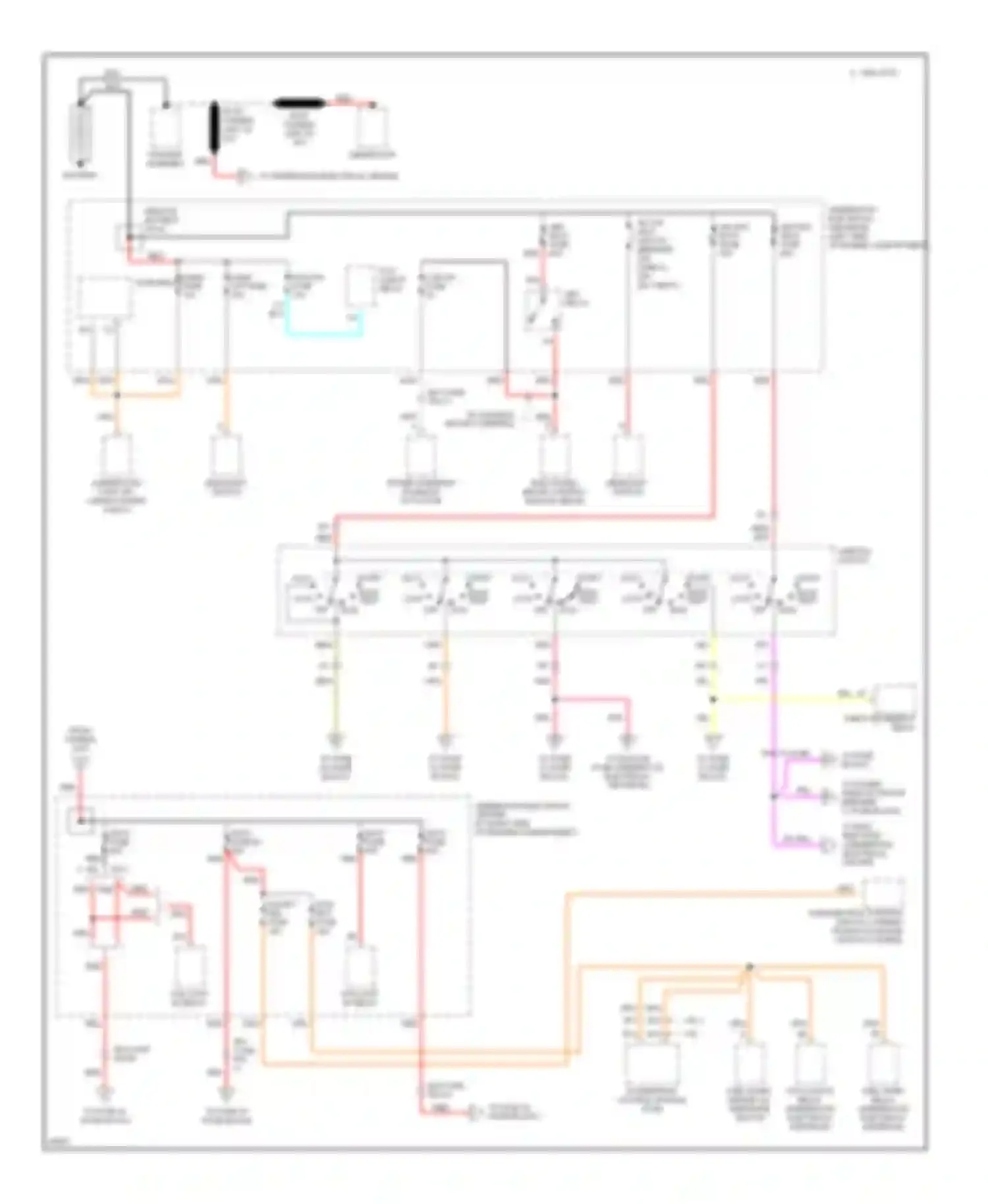 Regal Buick III (1988-1997): Power distribution circuit (1 of 6)