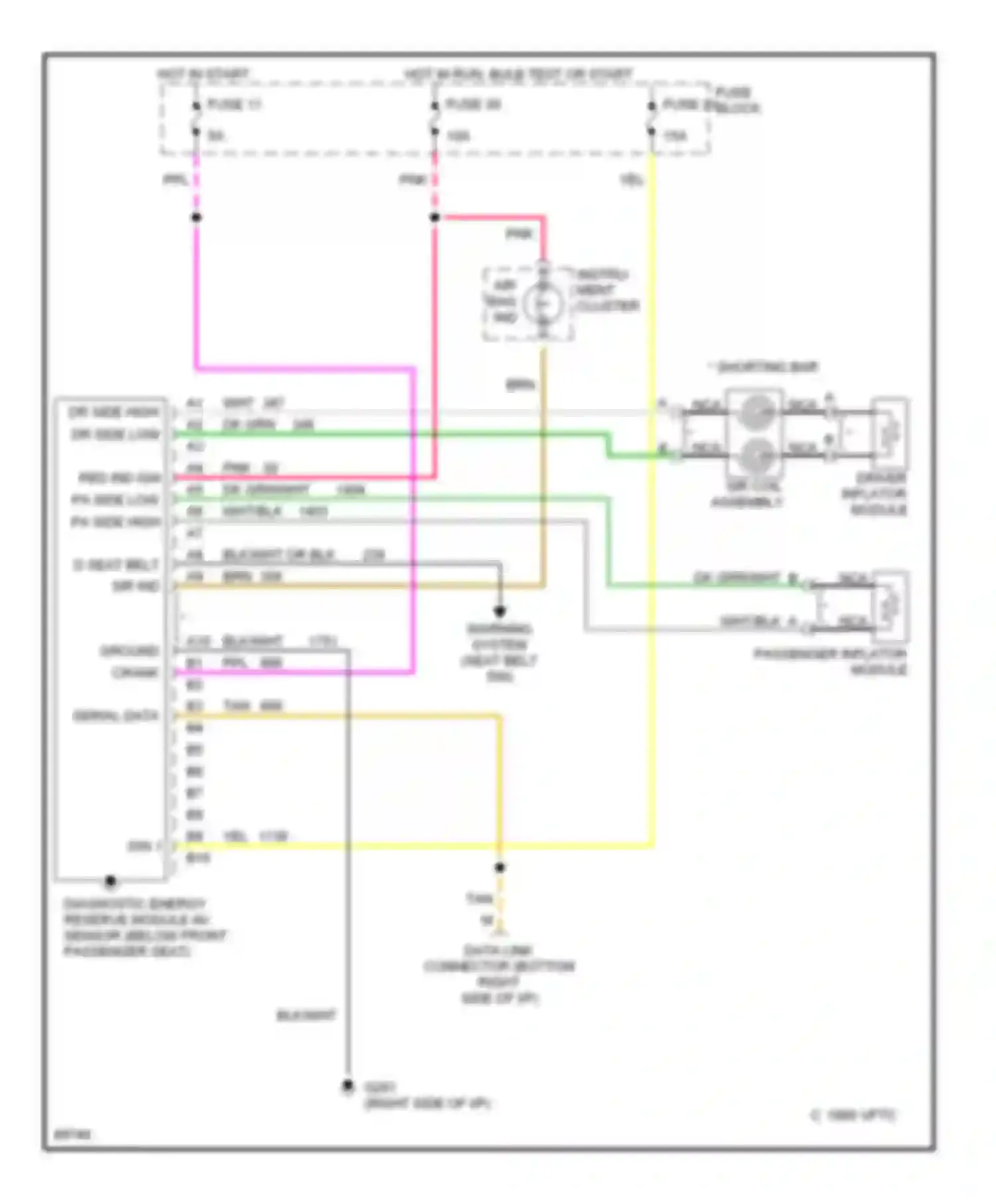 Regal Buick III (1988-1997): Supplemental restraint circuit