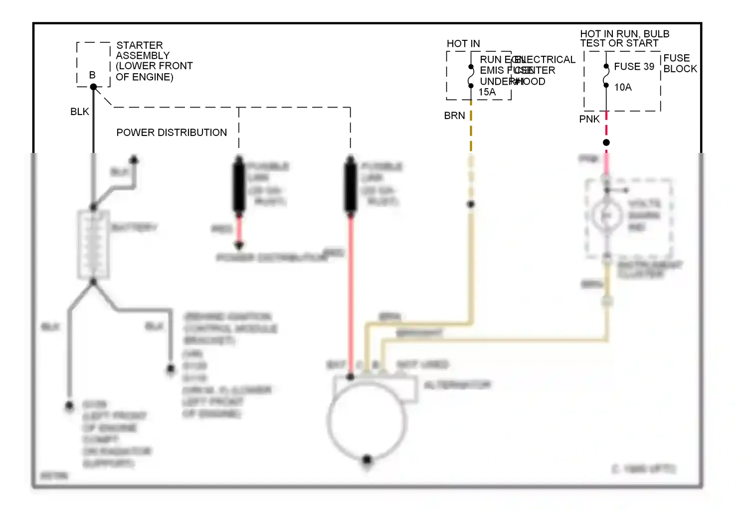 Buick Regal III (1988-1997) (behind ignition control module bracket) wiring diagram  (1 of 1)