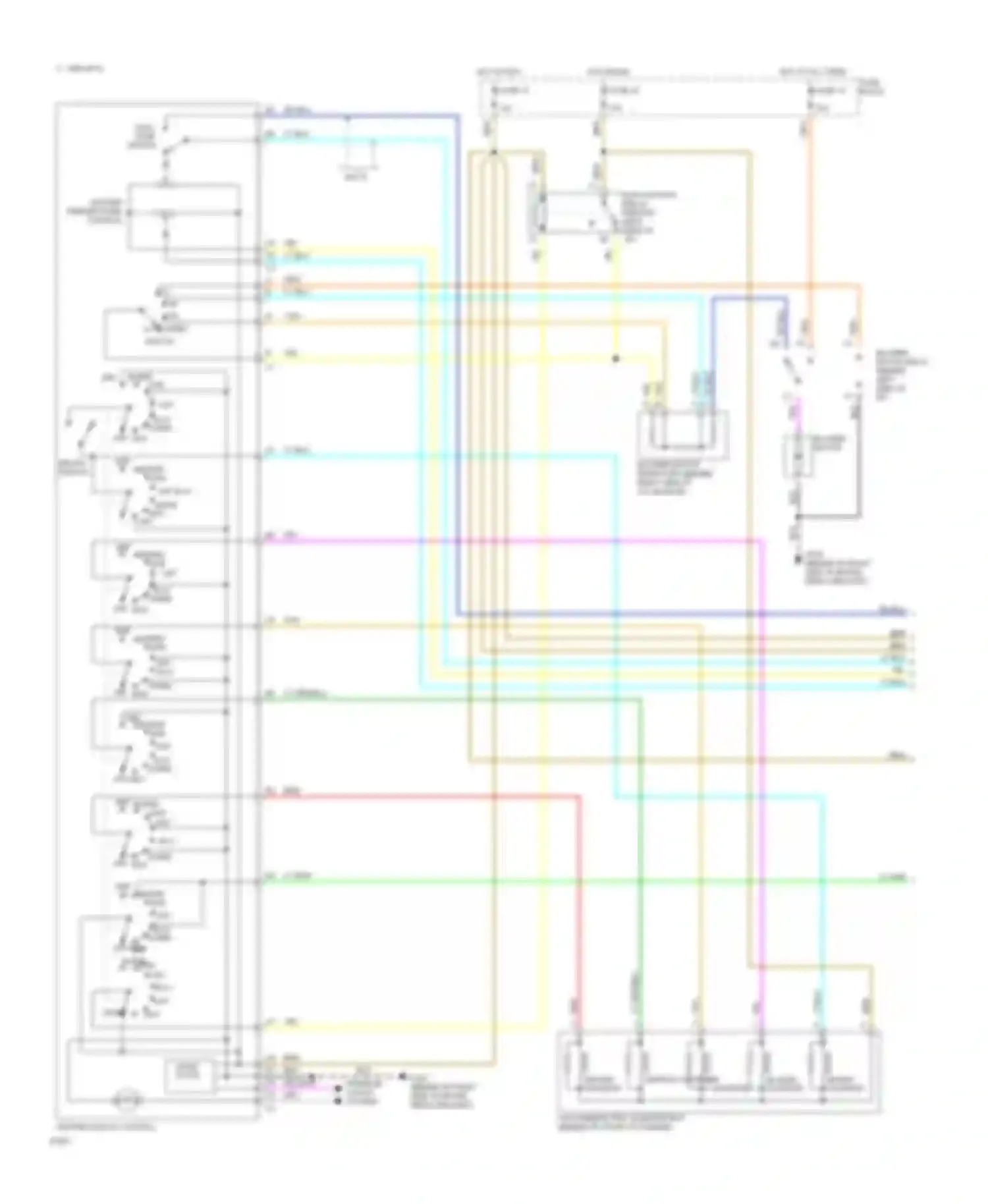 Wiring diagram def recirc switch blend htr vnt b-lv norm max off for Buick Regal III (1988-1997) (1 of 1)
