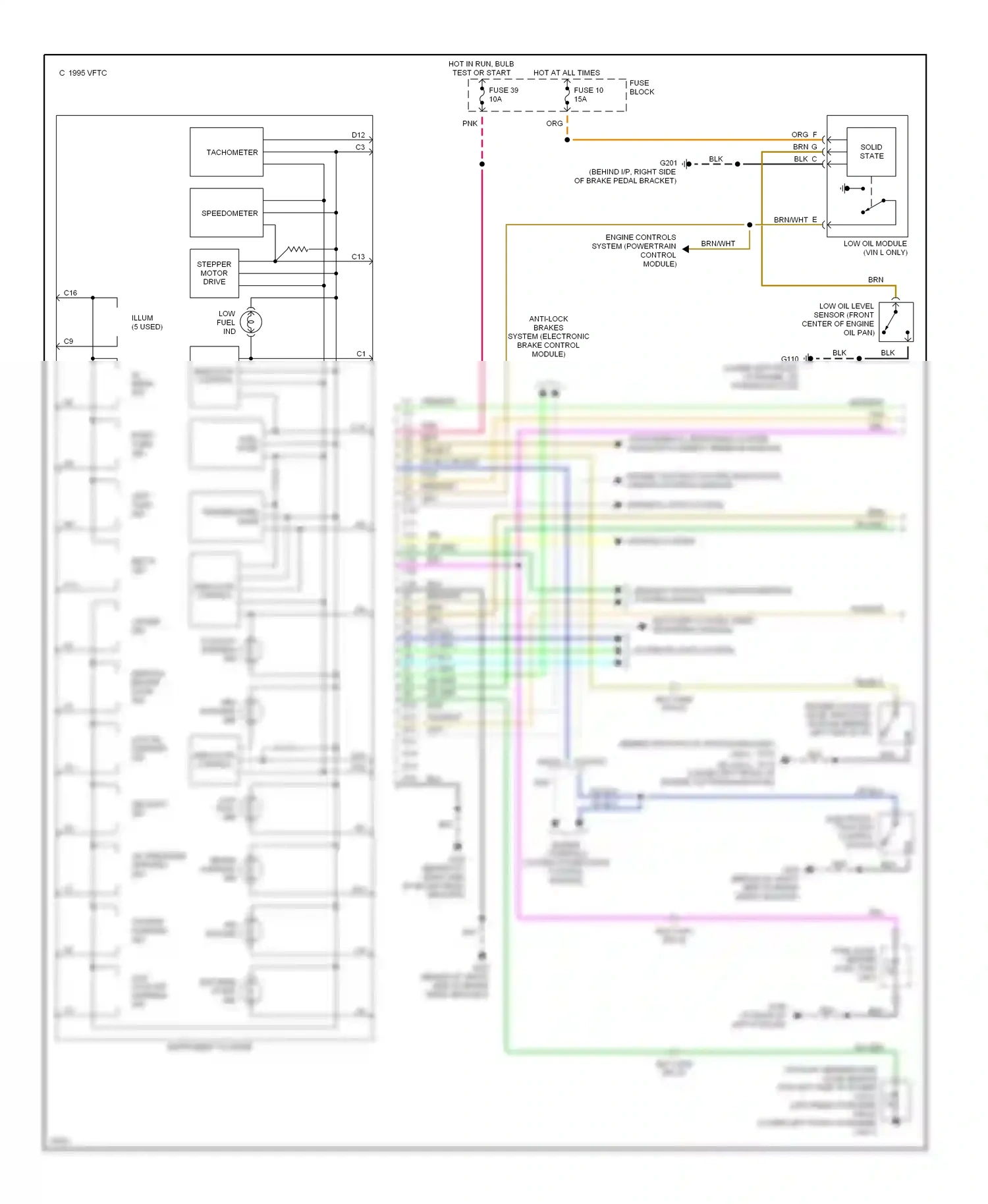 Buick Regal III (1988-1997) engine controls system (electronic ignition control module) wiring diagram  (1 of 1)