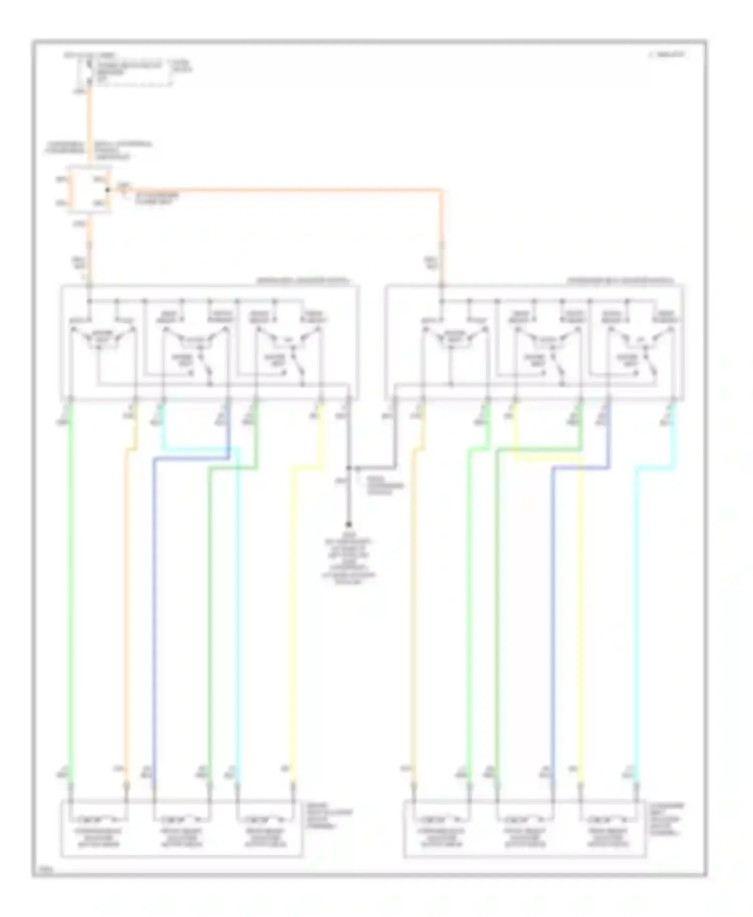 Wiring diagram front height adjuster motor w/ecb for Buick Regal III (1988-1997) (1 of 1)