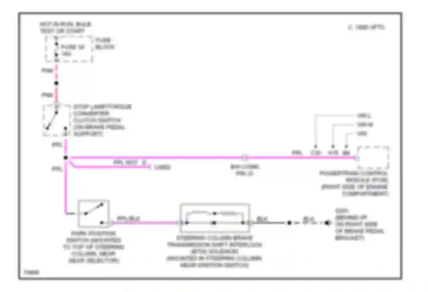 Wiring diagram fuse block for Buick Regal III (1988-1997) (19 of 26)