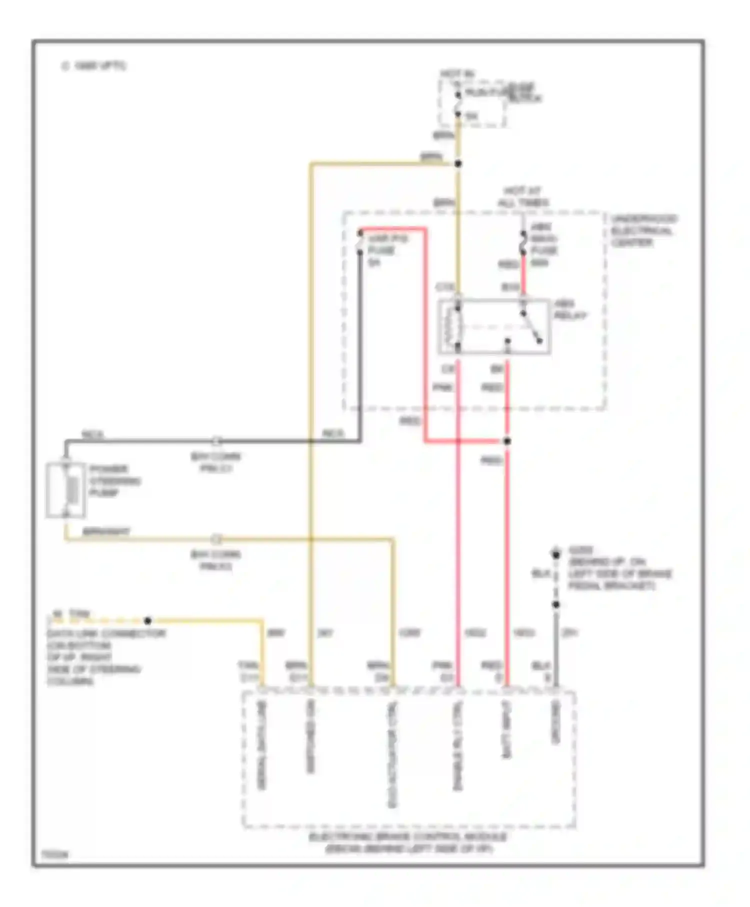 Wiring diagram fuse block for Buick Regal III (1988-1997) (8 of 26)