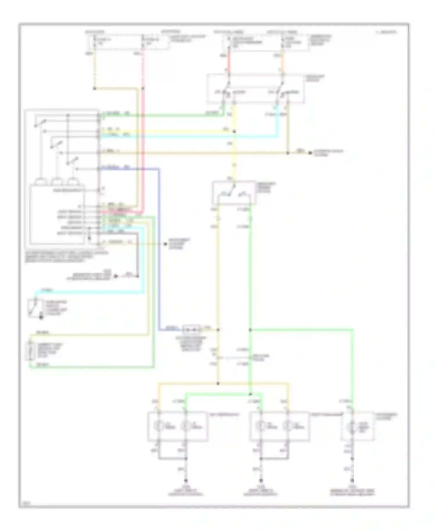 Wiring diagram headlight dimmer switch for Buick Regal III (1988-1997) (1 of 2)