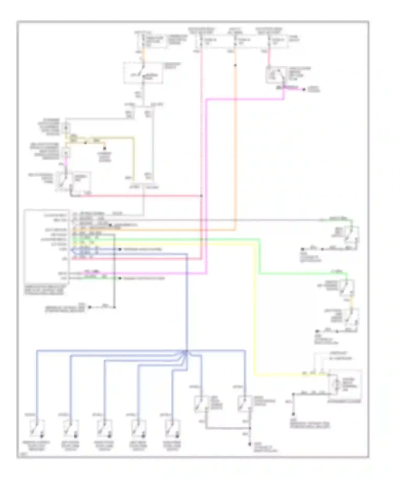 Wiring diagram left front mini wedge switch for Buick Regal III (1988-1997) (1 of 1)