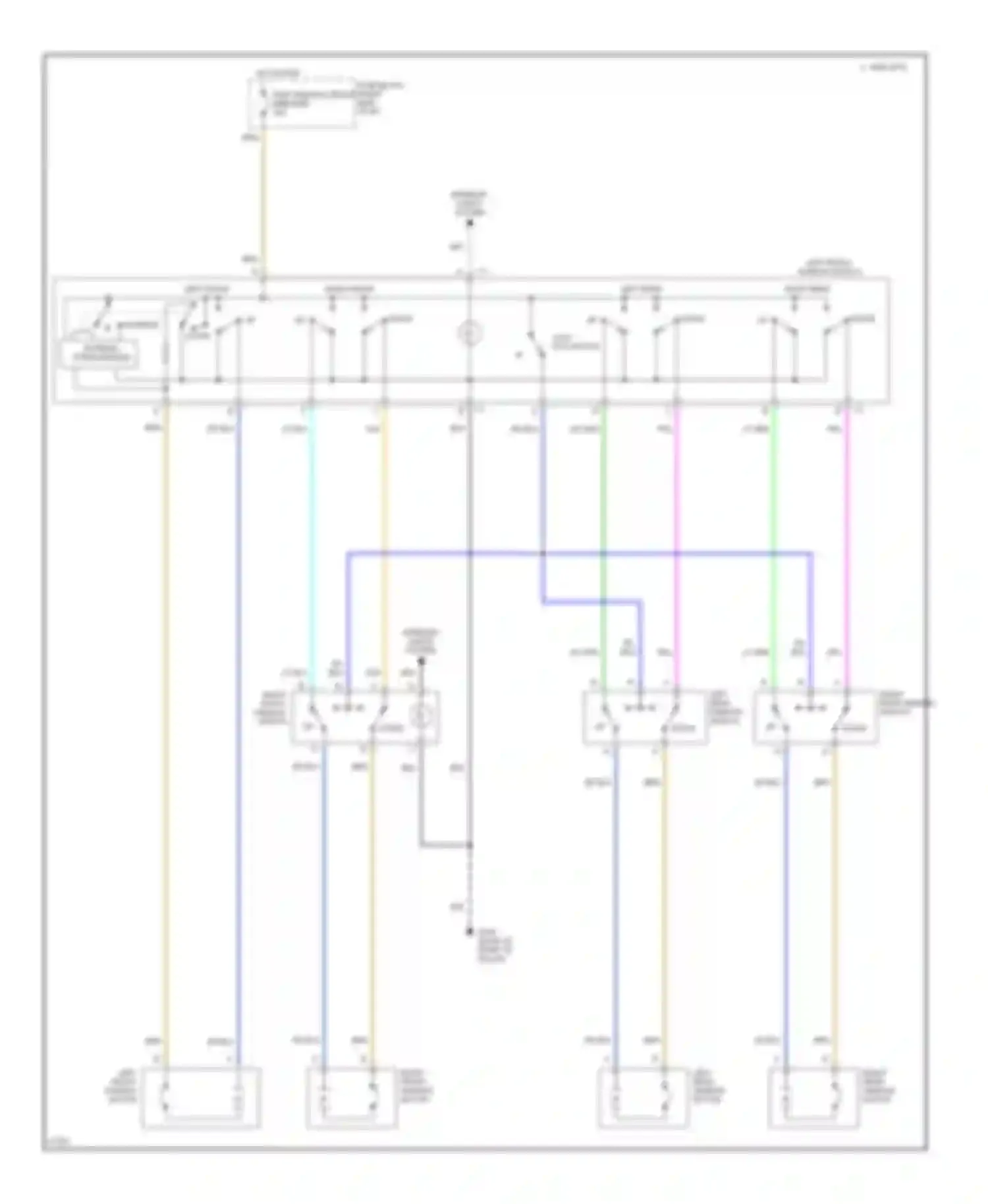 Wiring diagram left front window switch for Buick Regal III (1988-1997) (5 of 5)