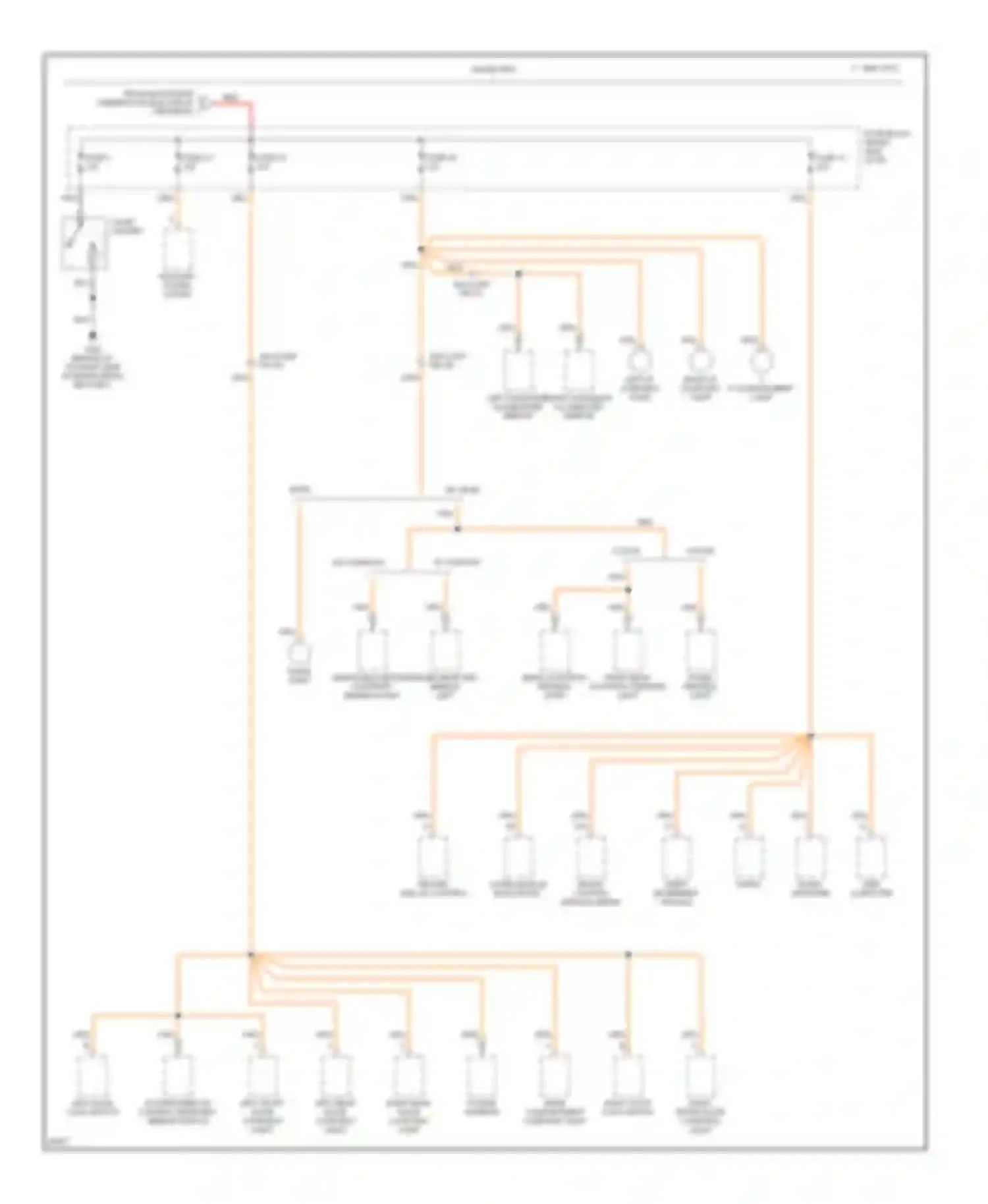 Wiring diagram left sunshade illuminated mirror for Buick Regal III (1988-1997) (3 of 3)