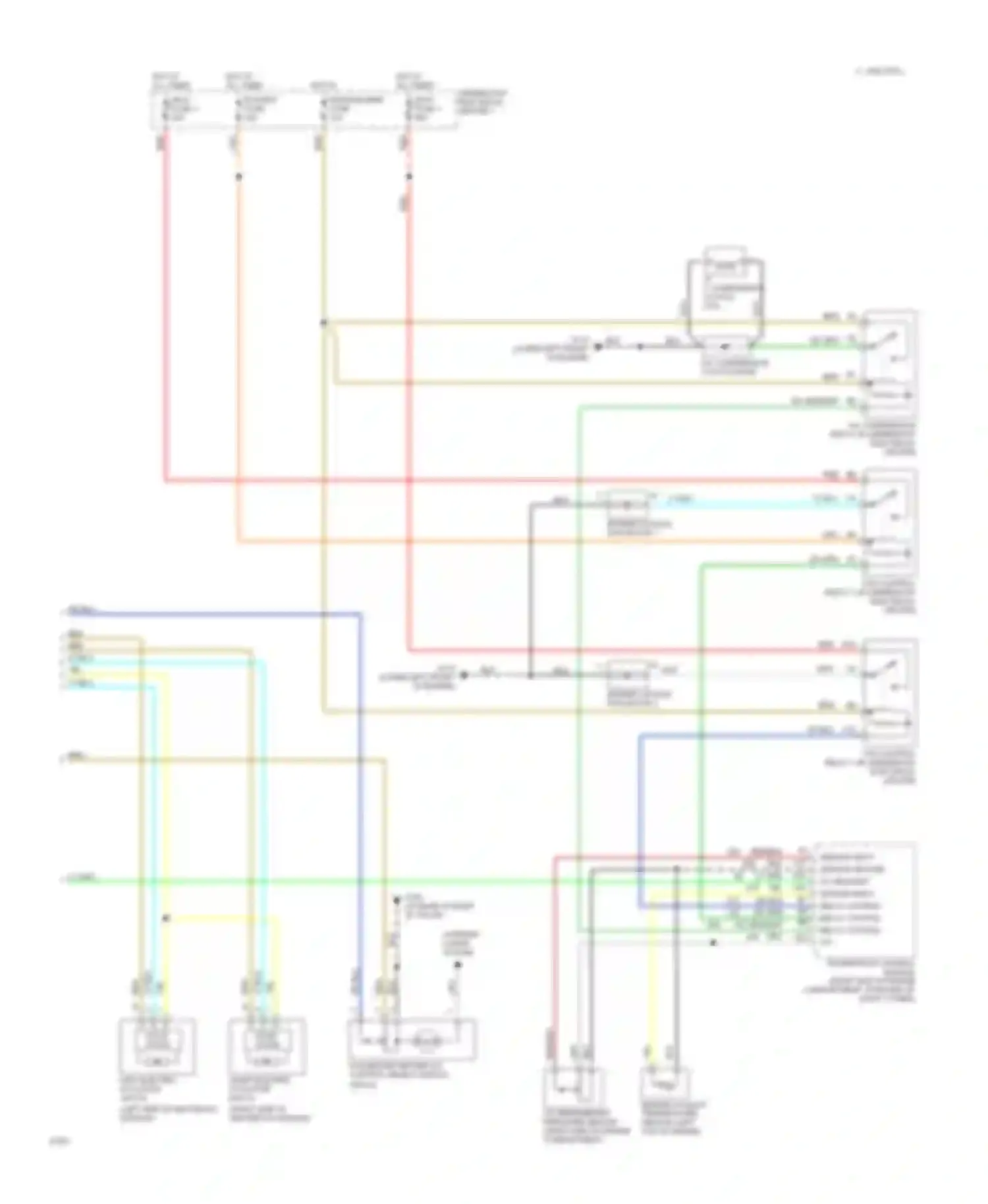 Wiring diagram passenger heater-a/c control select switch for Buick Regal III (1988-1997) (1 of 2)