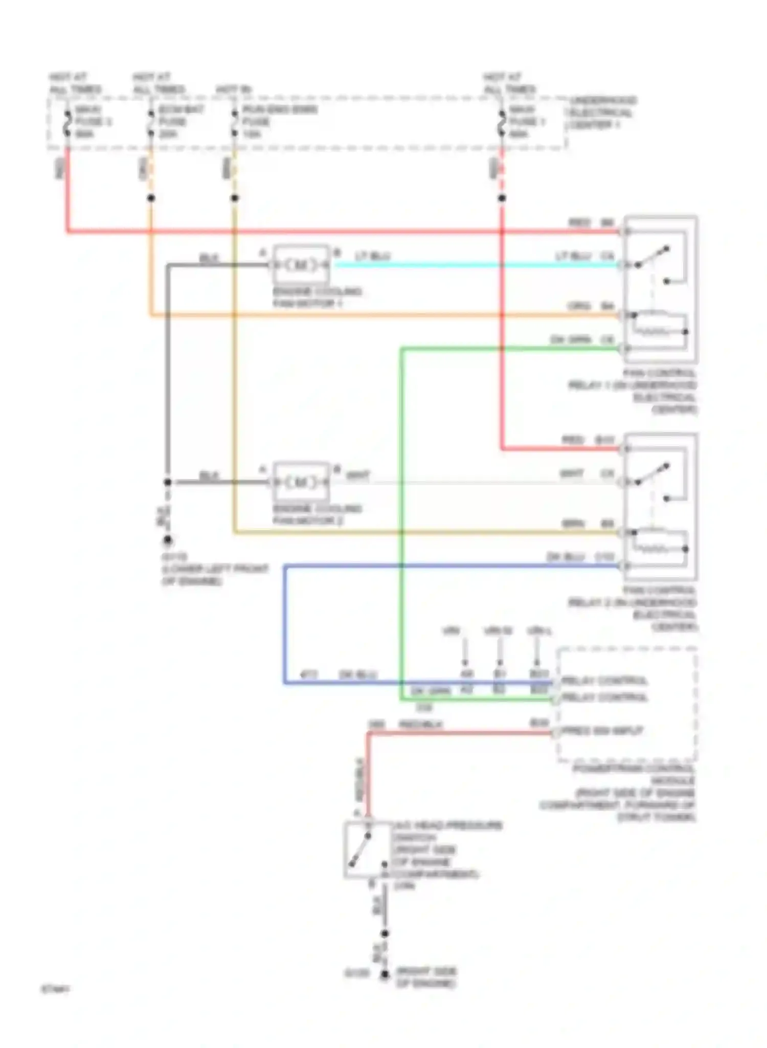 Wiring diagram (right side of engine for Buick Regal III (1988-1997) (3 of 7)