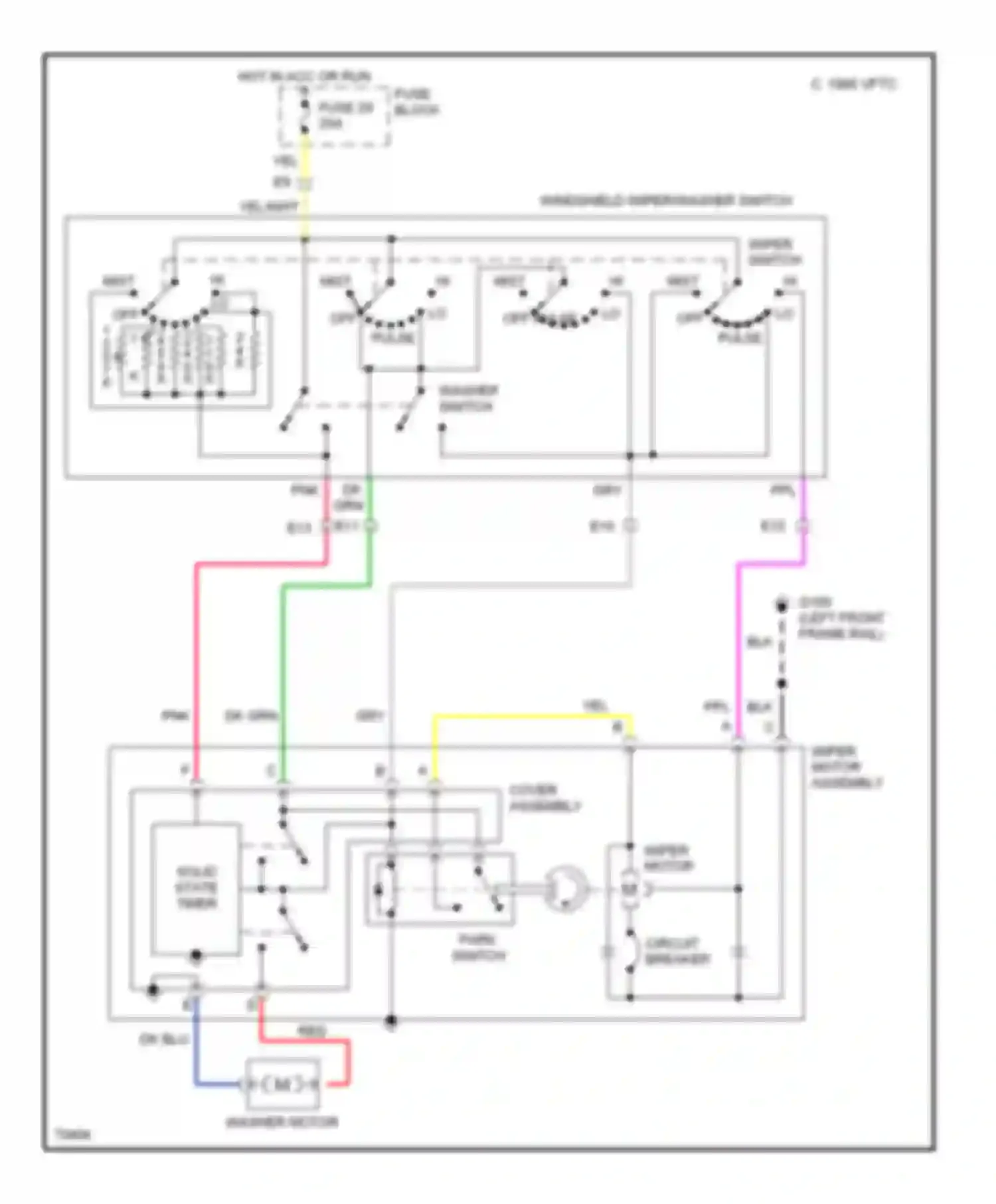 Wiring diagram solid state timer for Buick Regal III (1988-1997) (1 of 1)