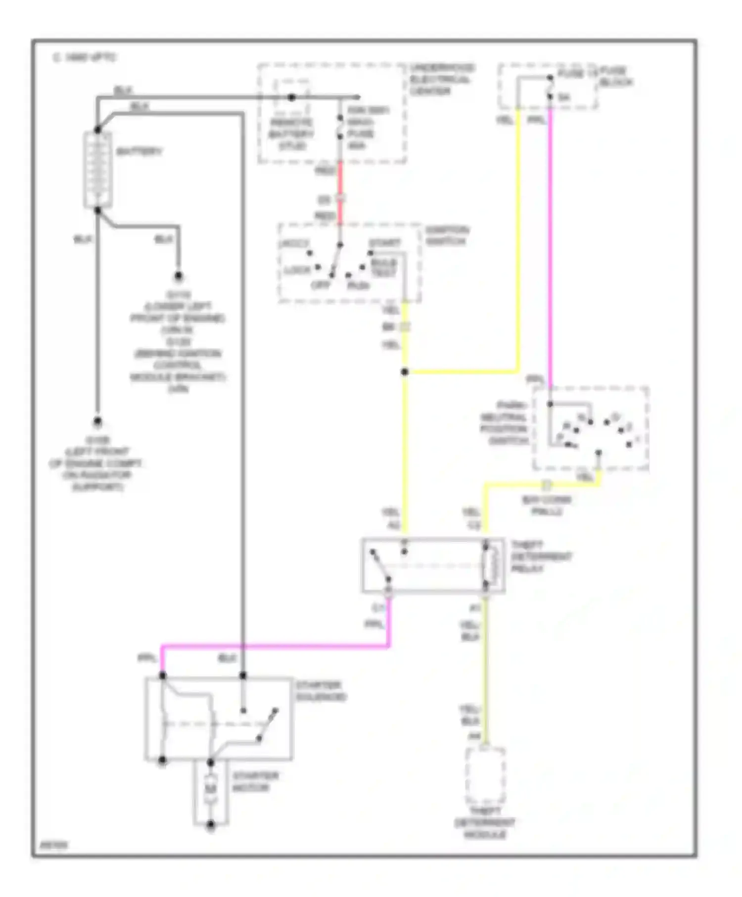 Wiring diagram theft deterrent module for Buick Regal III (1988-1997) (4 of 4)