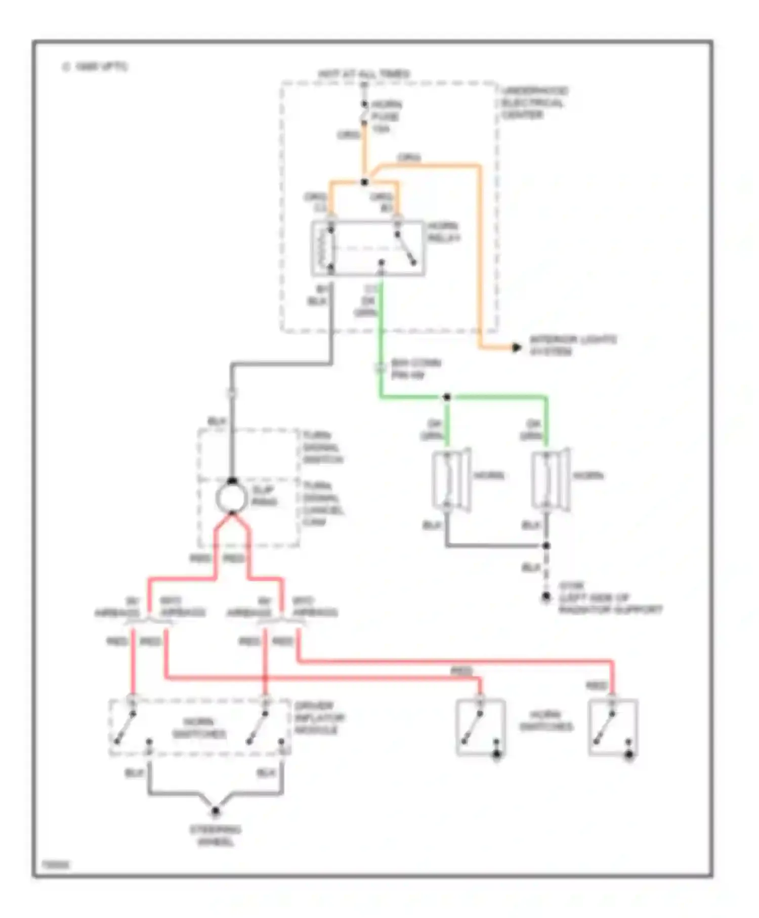 Wiring diagram turn signal cancel cam for Buick Regal III (1988-1997) (1 of 1)