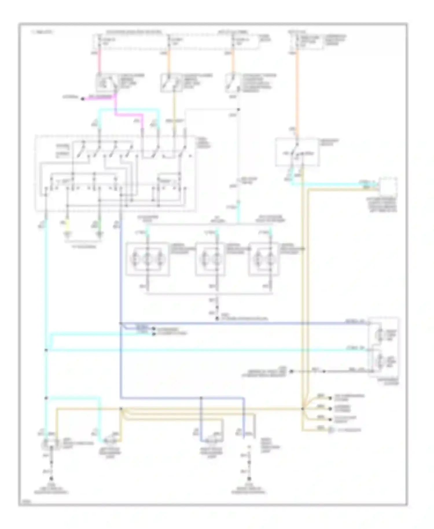 Wiring diagram turn signal switch for Buick Regal III (1988-1997) (1 of 2)