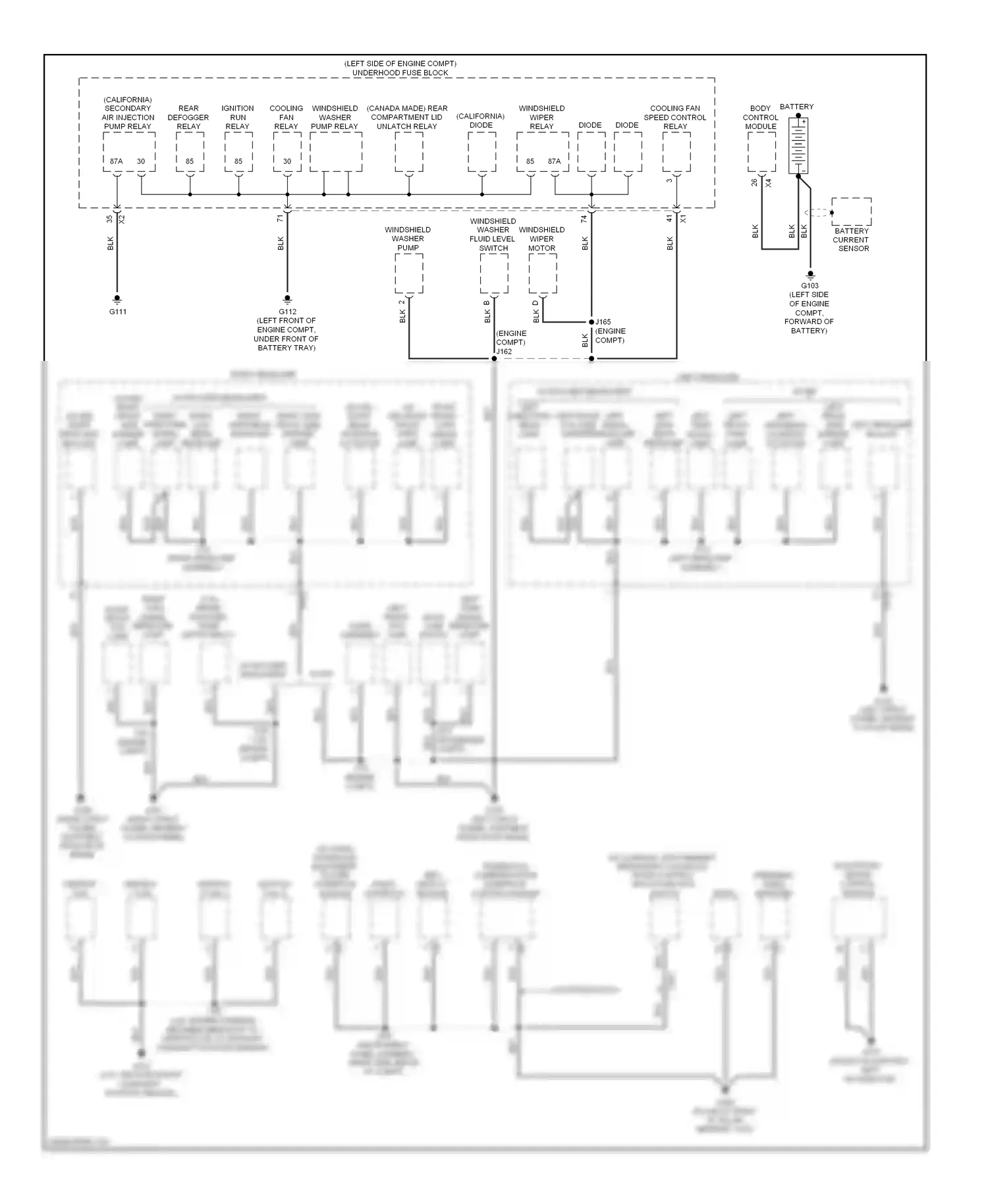 Buick Regal V (2009-2013) engine compt) wiring diagram  (1 of 6)