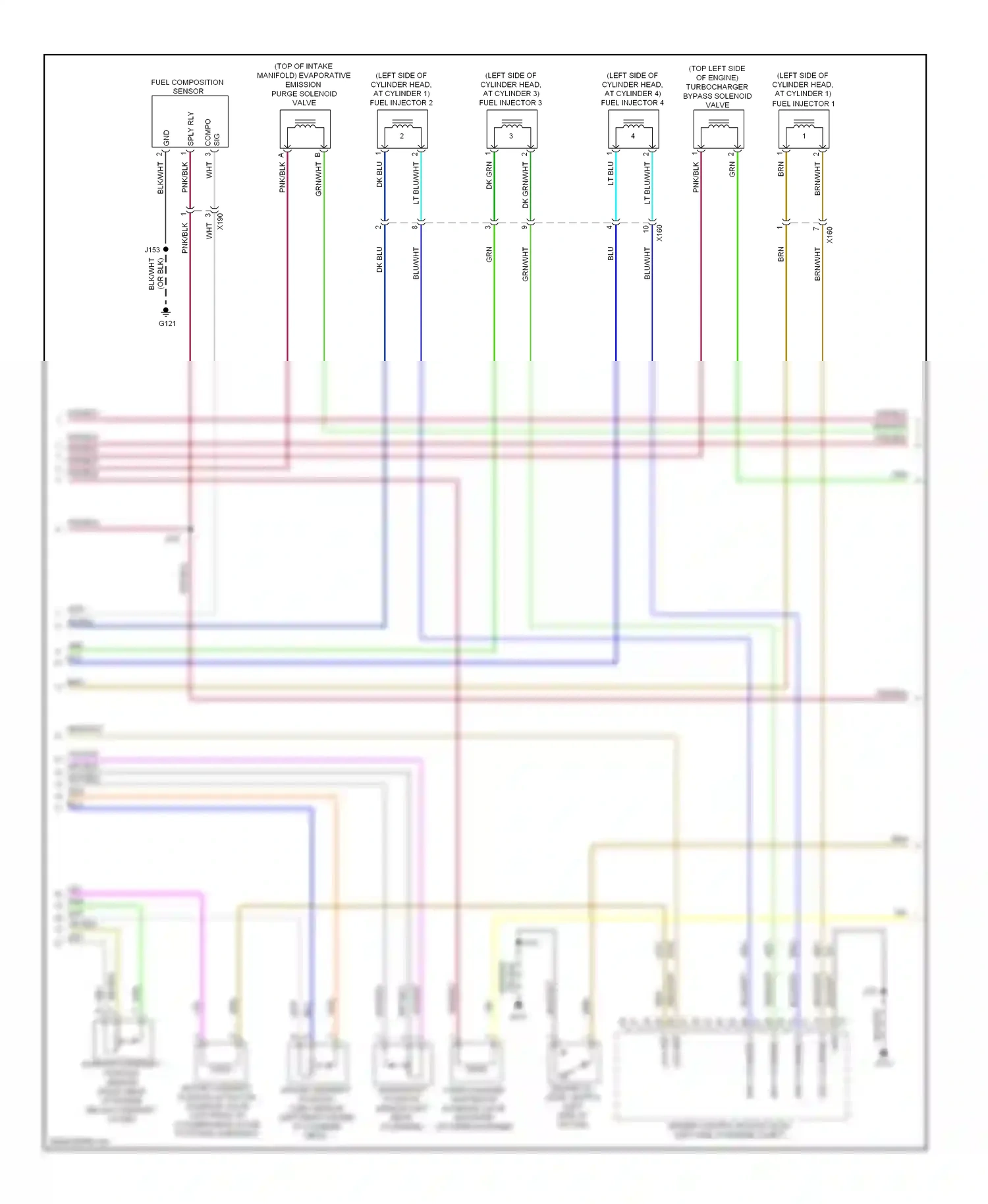 Buick Regal V (2009-2013) engine control module (ecm) (left side of engine compt) wiring diagram  (2 of 4)