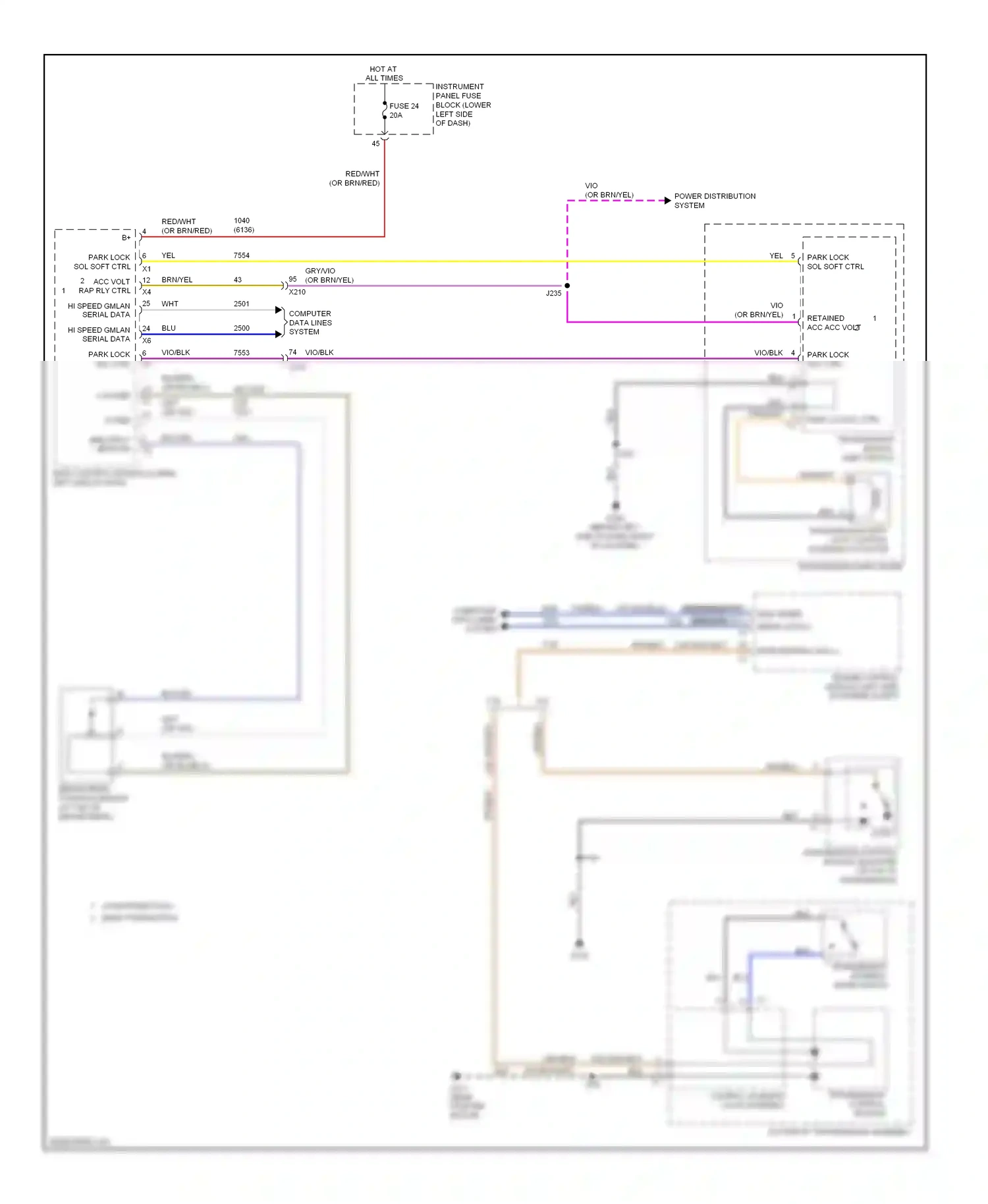 Buick Regal V (2009-2013) engine control module (left side of engine compt) wiring diagram  (15 of 16)