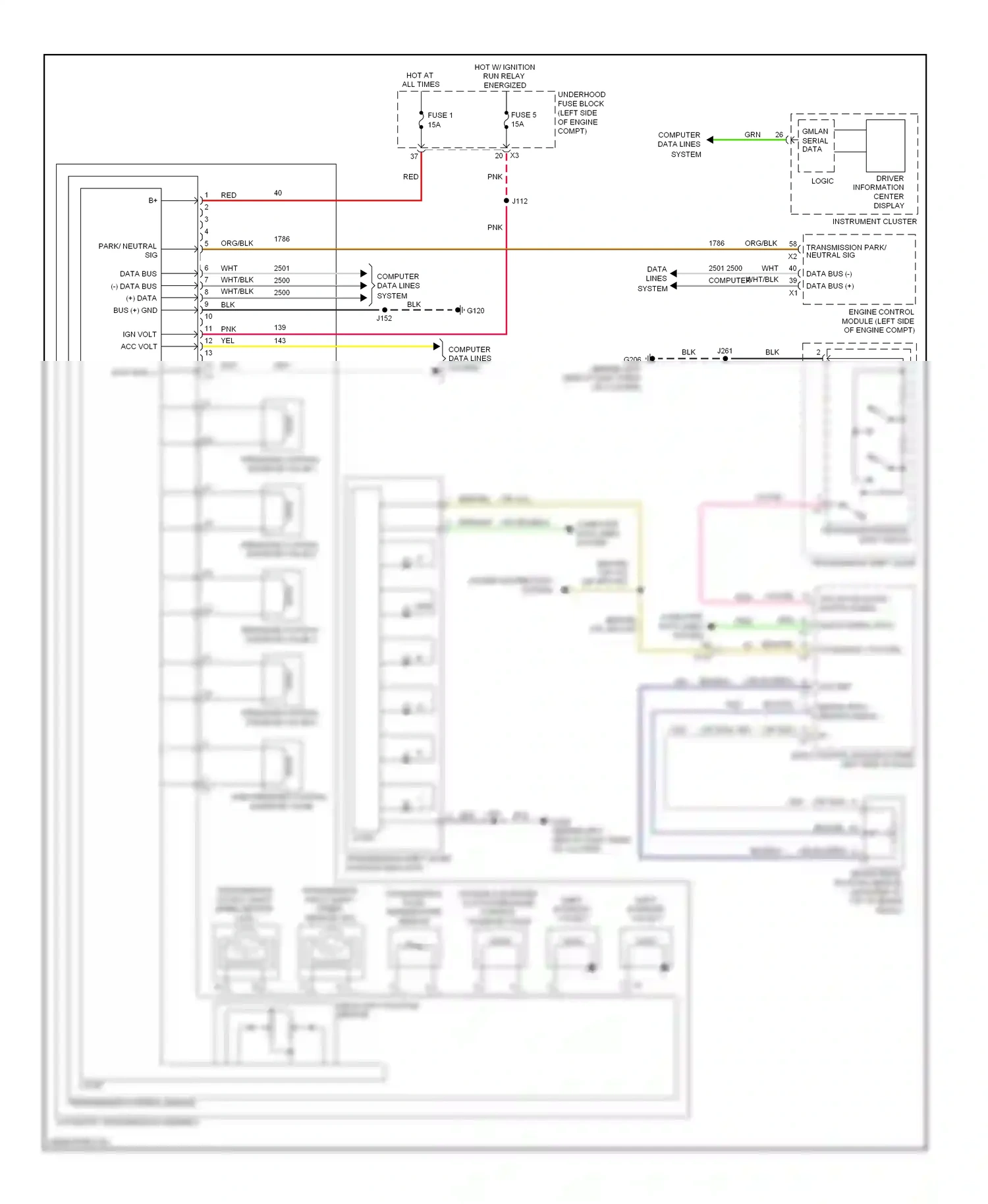 Buick Regal V (2009-2013) engine control module (left side of engine compt) wiring diagram  (11 of 16)