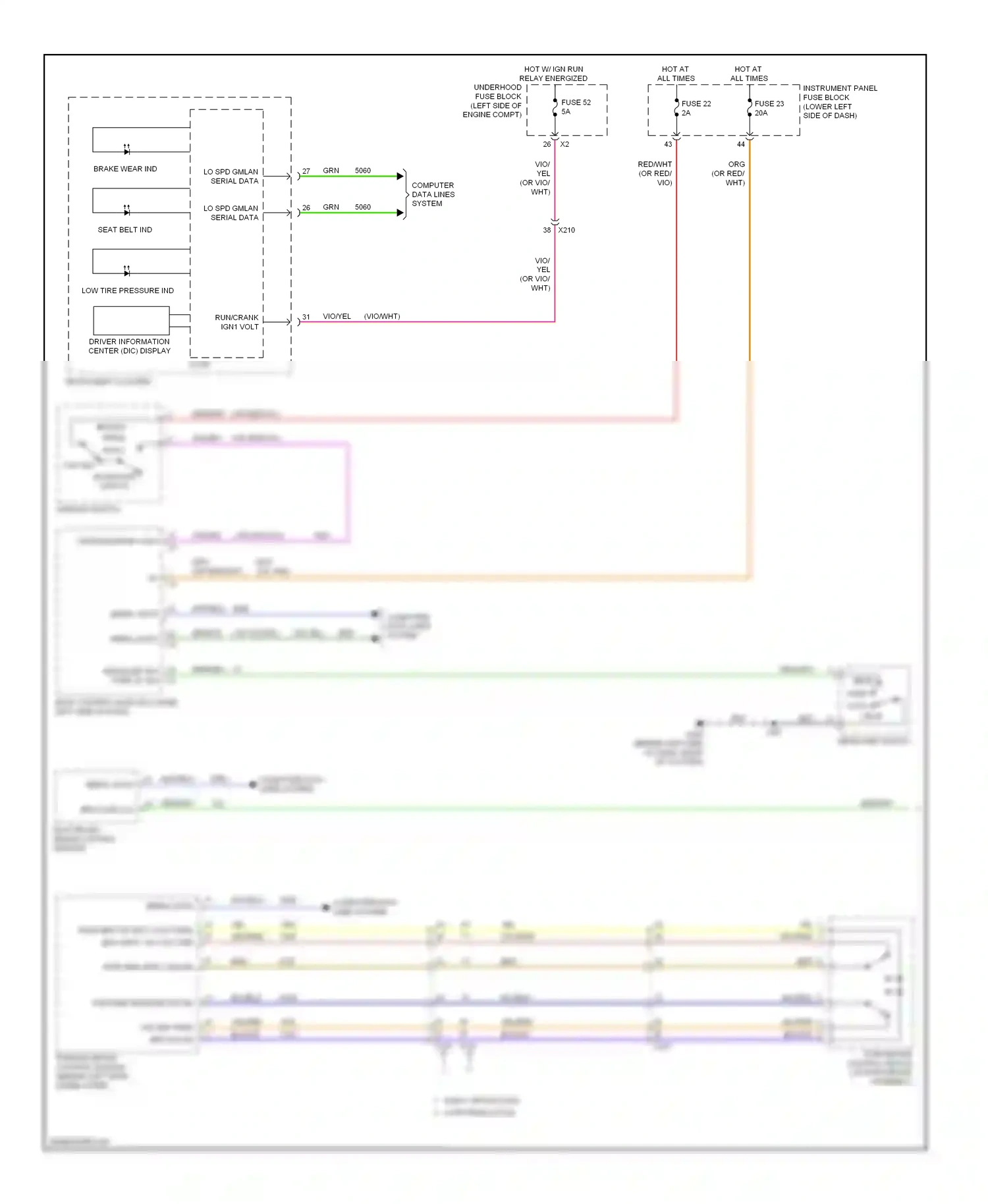 Buick Regal V (2009-2013) ignition switch wiring diagram  (3 of 3)