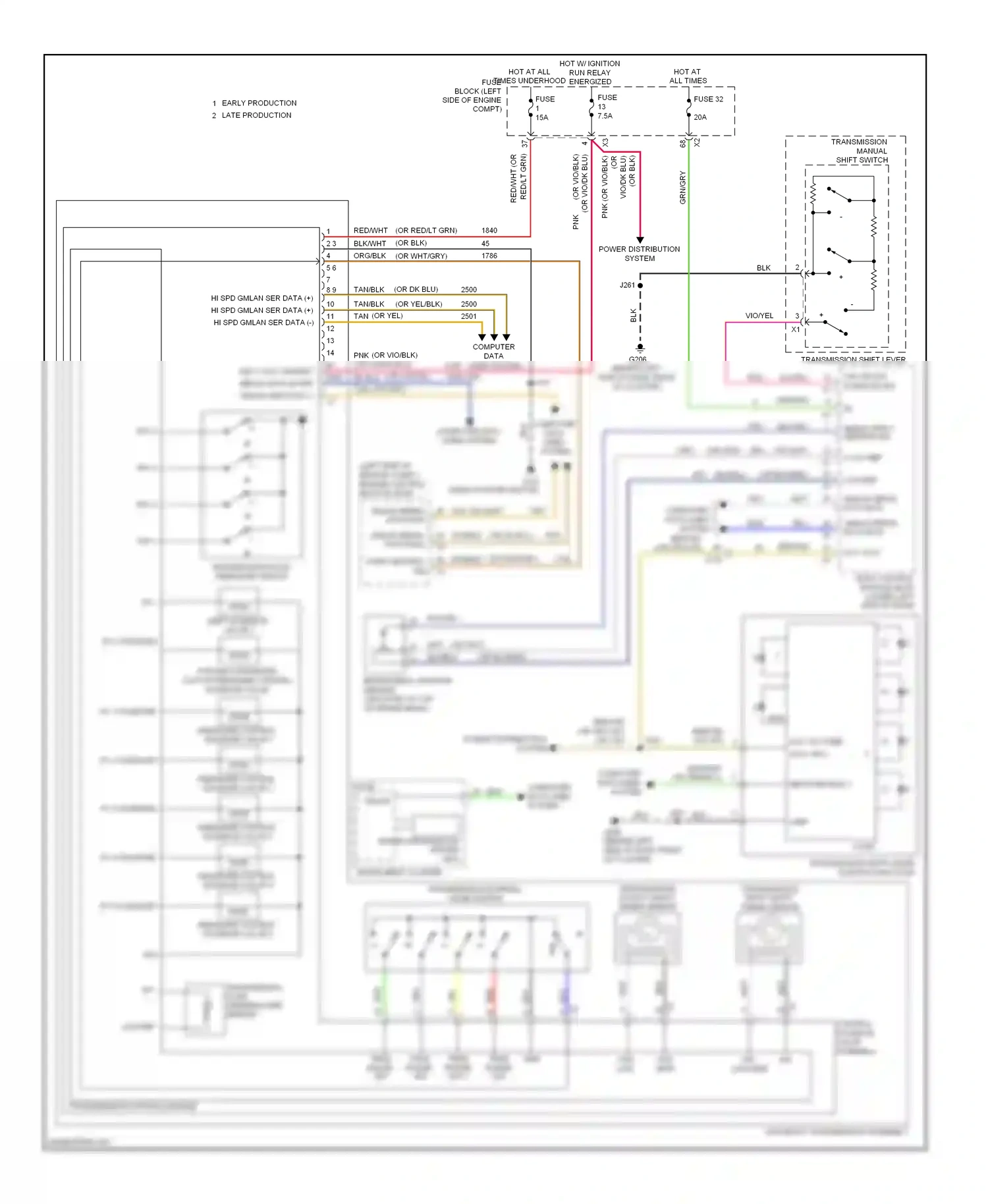 Buick Regal V (2009-2013) (left side of engine compt) engine control module (ecm) wiring diagram  (1 of 1)