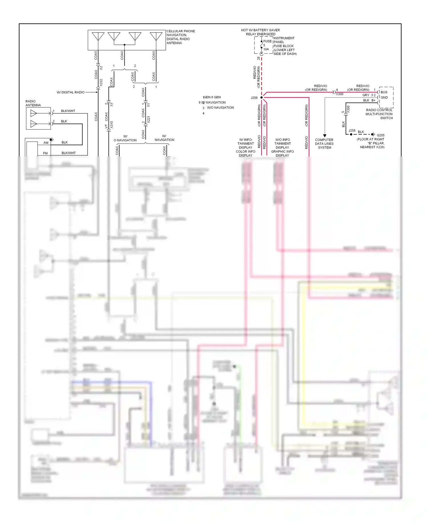Buick Regal V (2009-2013) radio control multi-function switch wiring diagram  (4 of 5)