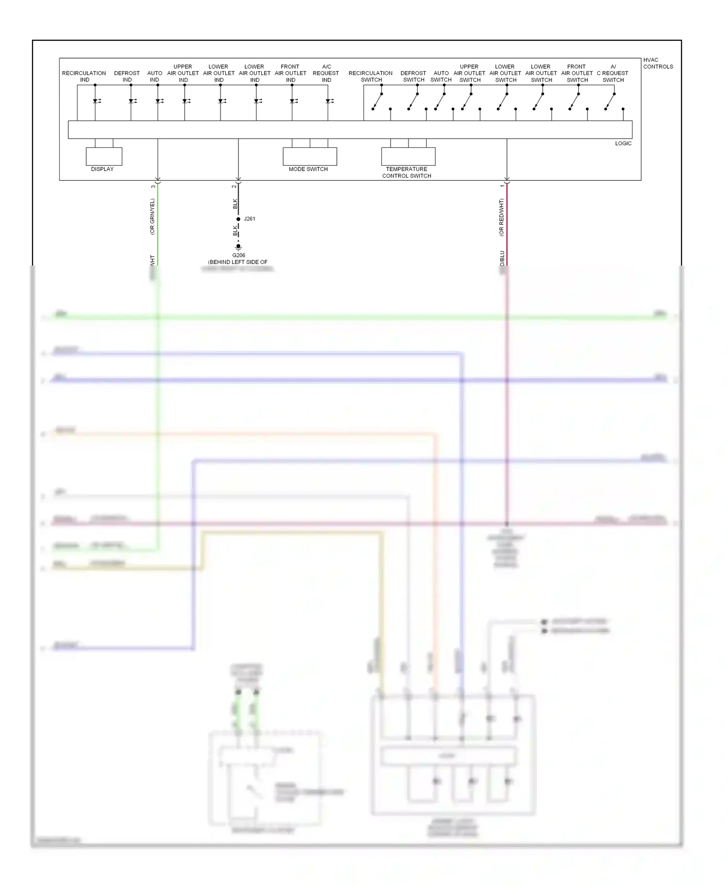 Buick Regal V (2009-2013) recirculation switch wiring diagram  (1 of 2)