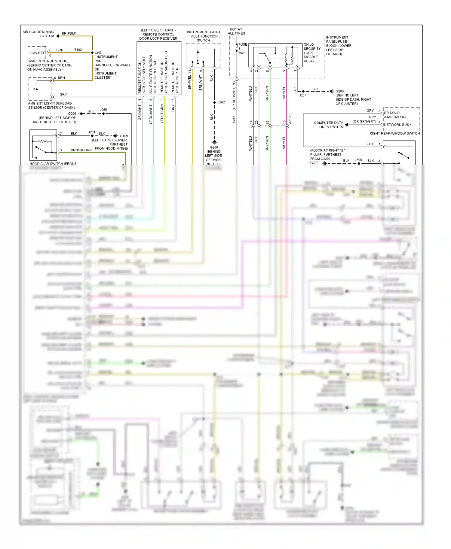 Buick Regal V (2009-2013) remote function actuator rtn wiring diagram  (1 of 4)