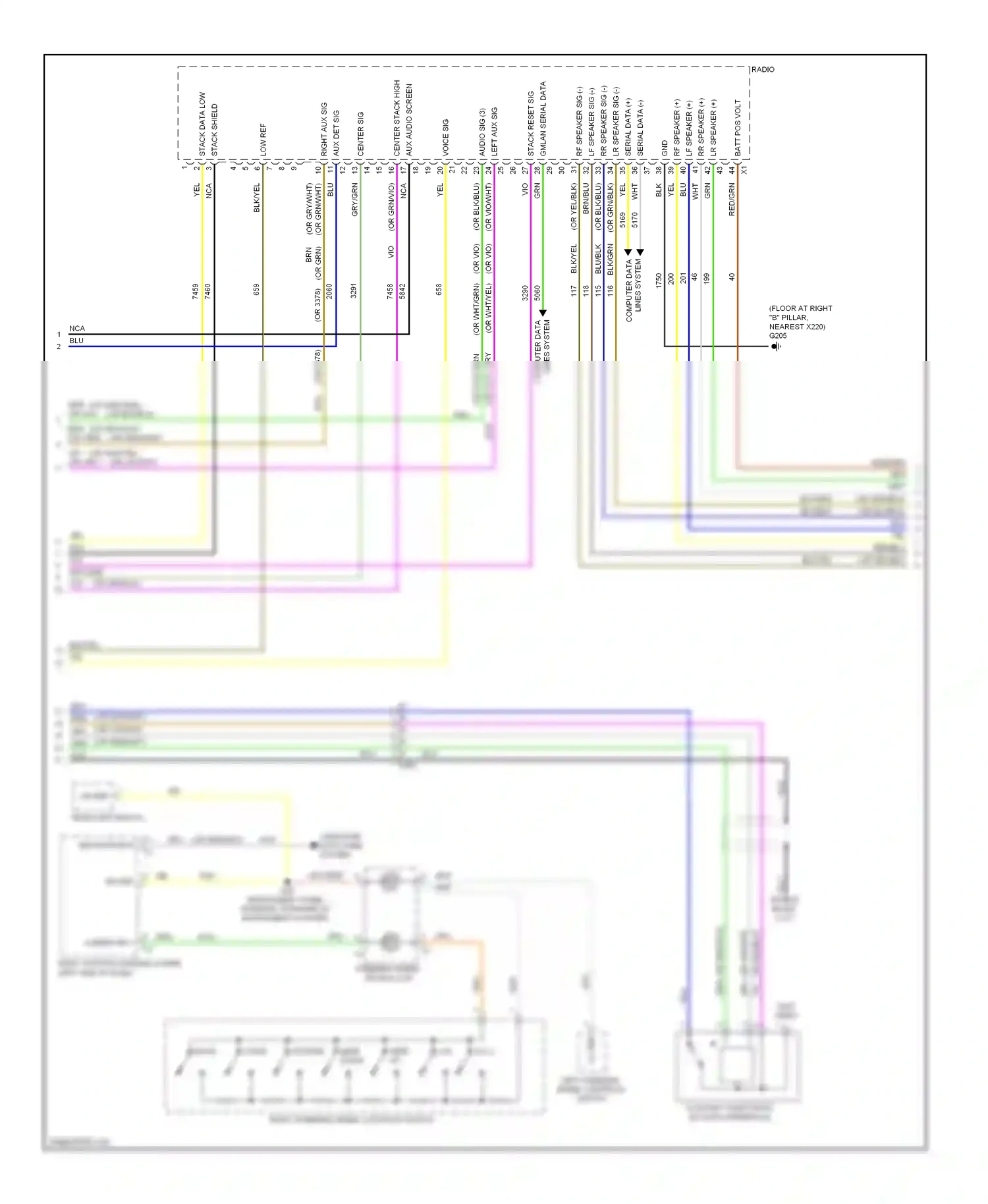 Buick Regal V (2009-2013) stack shield wiring diagram  (2 of 2)