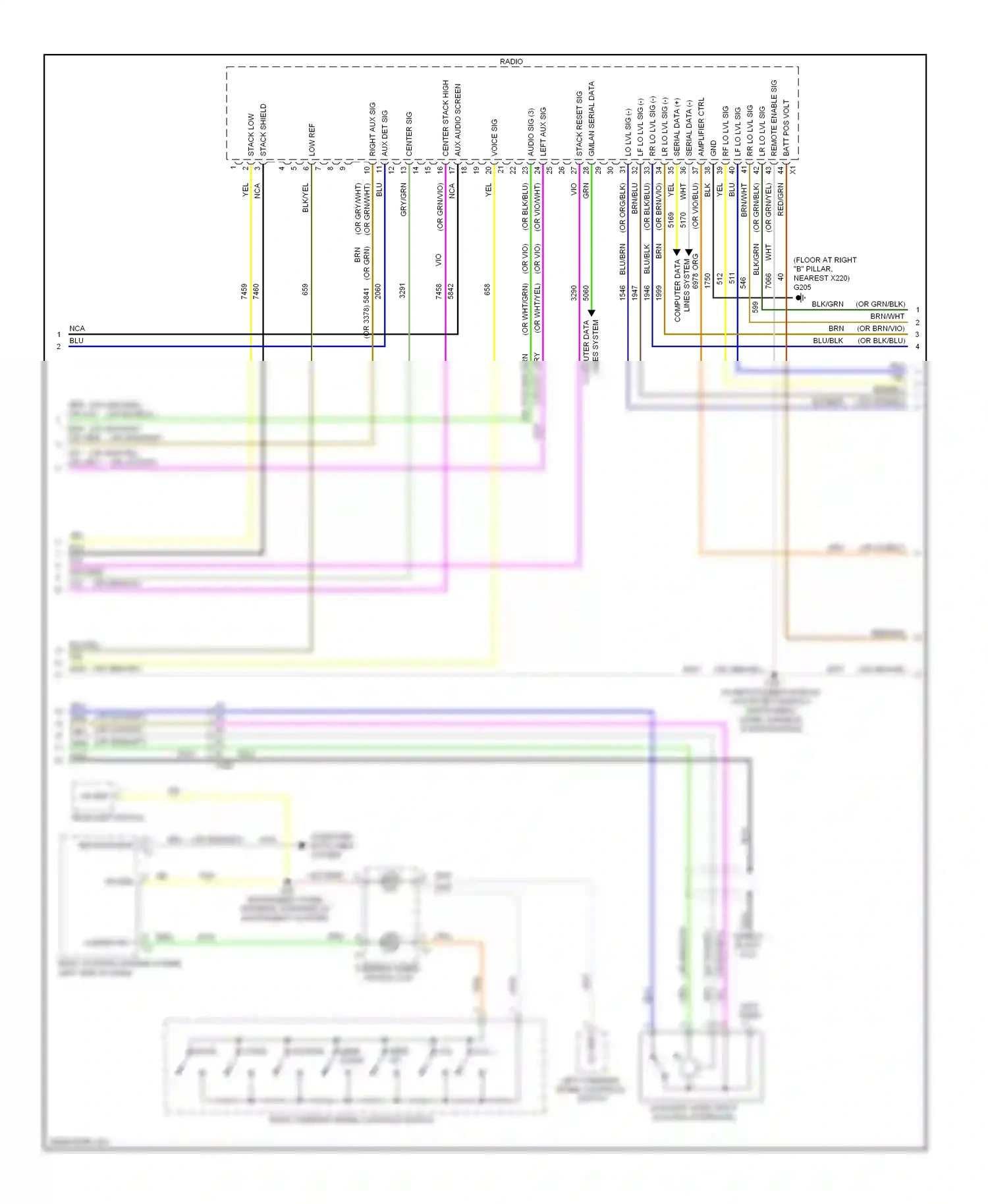 Buick Regal V (2009-2013) stack shield wiring diagram  (1 of 2)