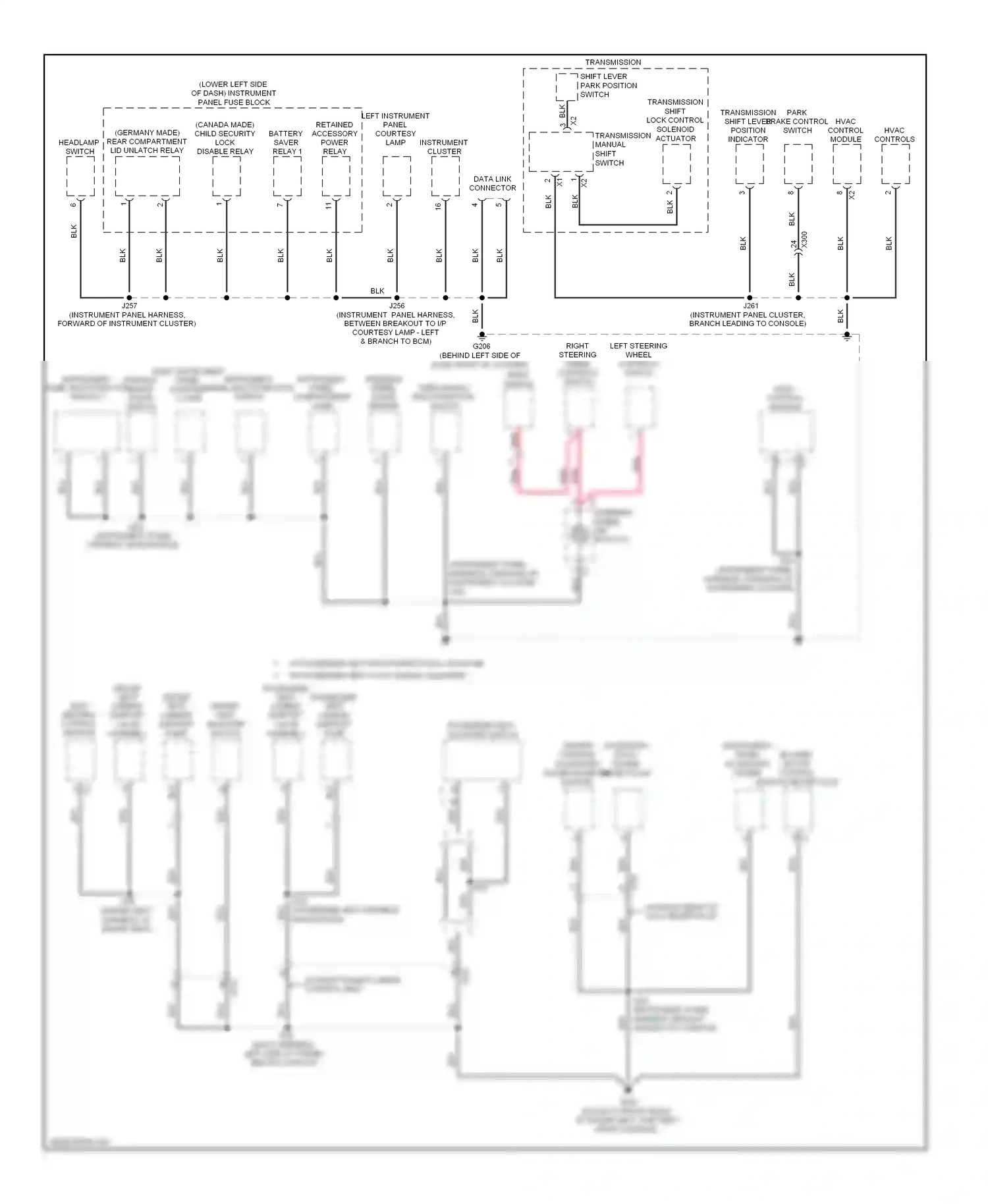 Buick Regal V (2009-2013) turn signal/ multi-function switch wiring diagram  (3 of 5)