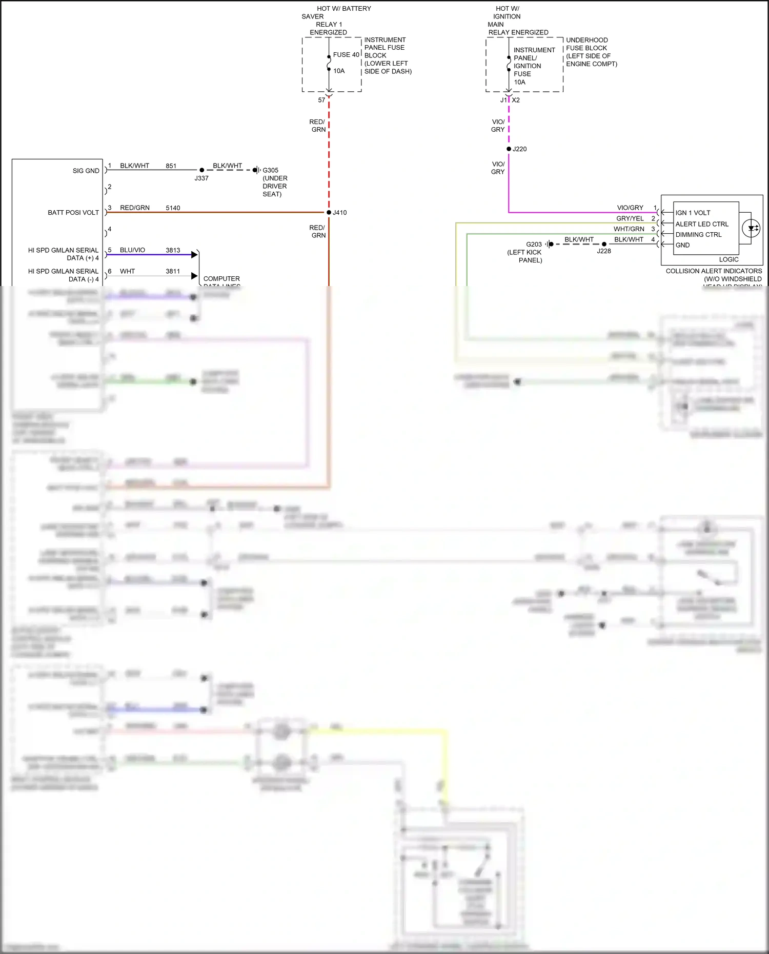 Buick Regal VI (2017-2020) active safety control module wiring diagram  (4 of 5)