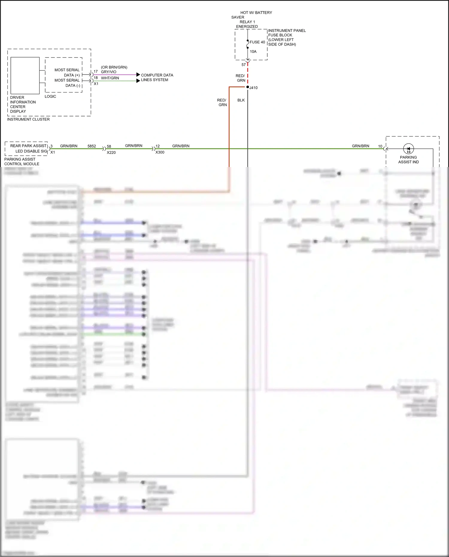 Buick Regal VI (2017-2020) center console multi-function switch wiring diagram  (1 of 6)