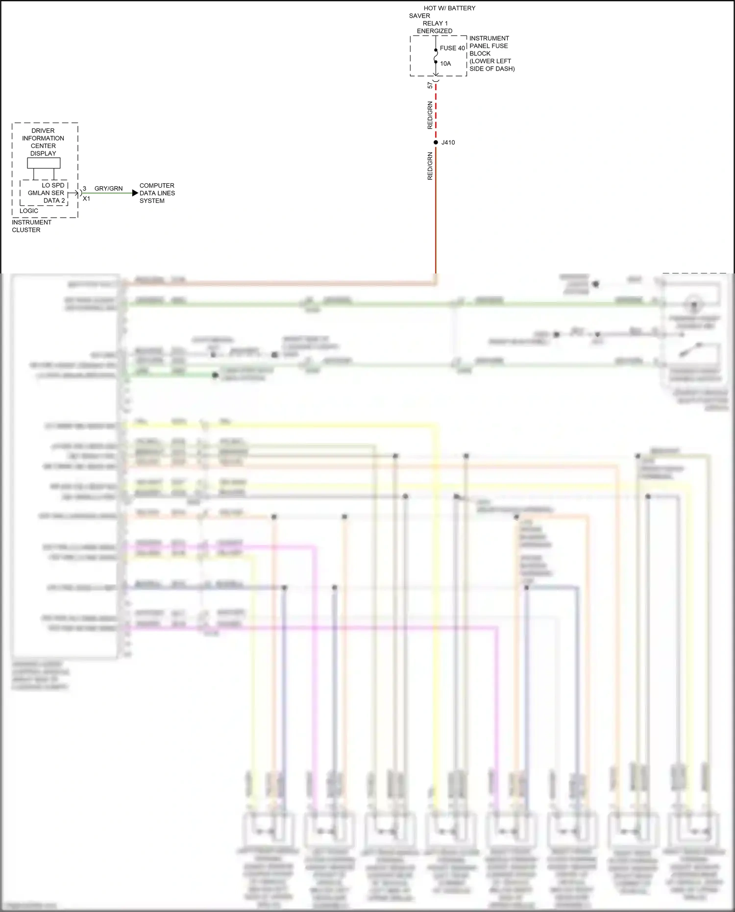 Buick Regal VI (2017-2020) center console multi-function switch wiring diagram  (6 of 6)
