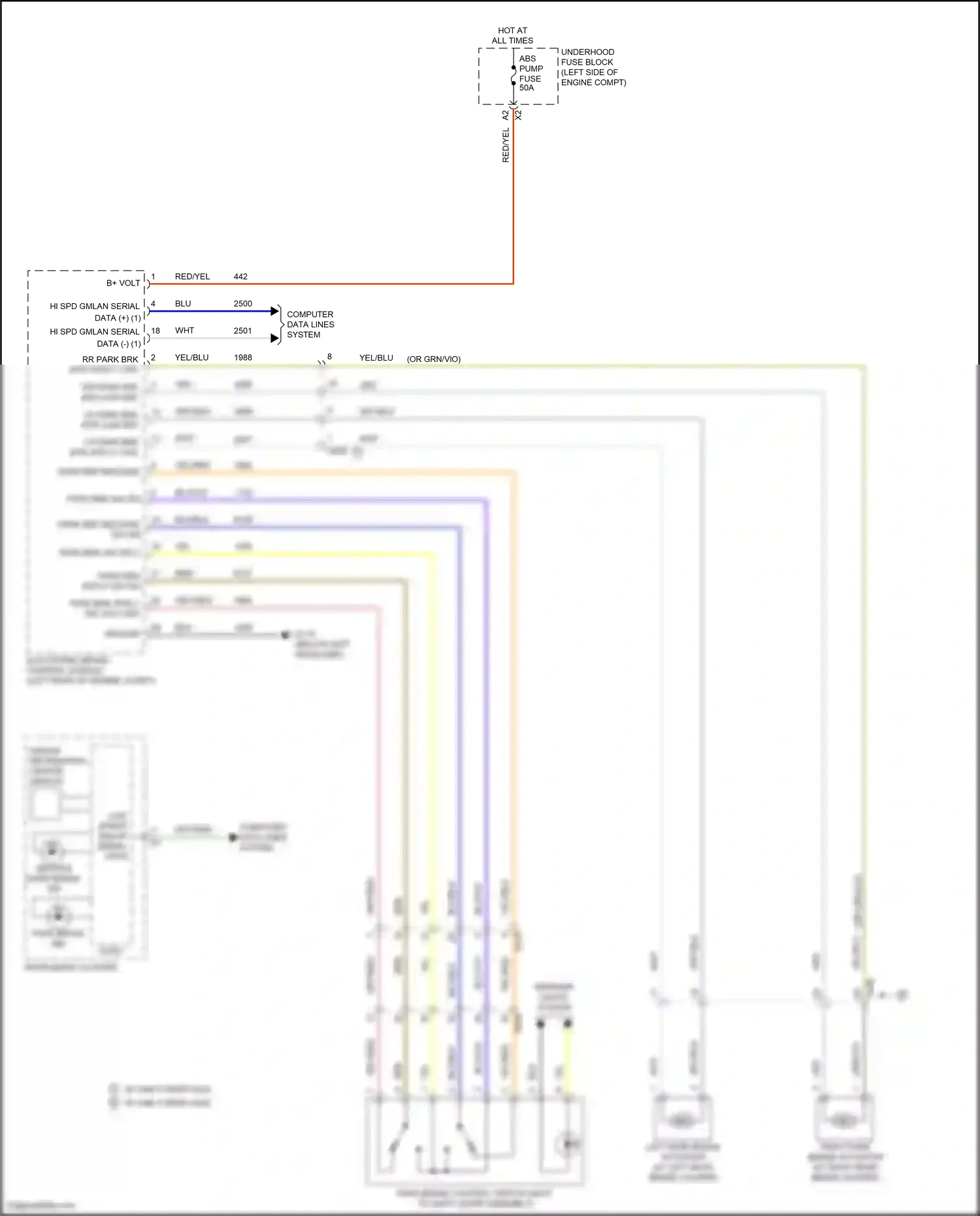 Buick Regal VI (2017-2020) computer data lines system wiring diagram  (34 of 124)