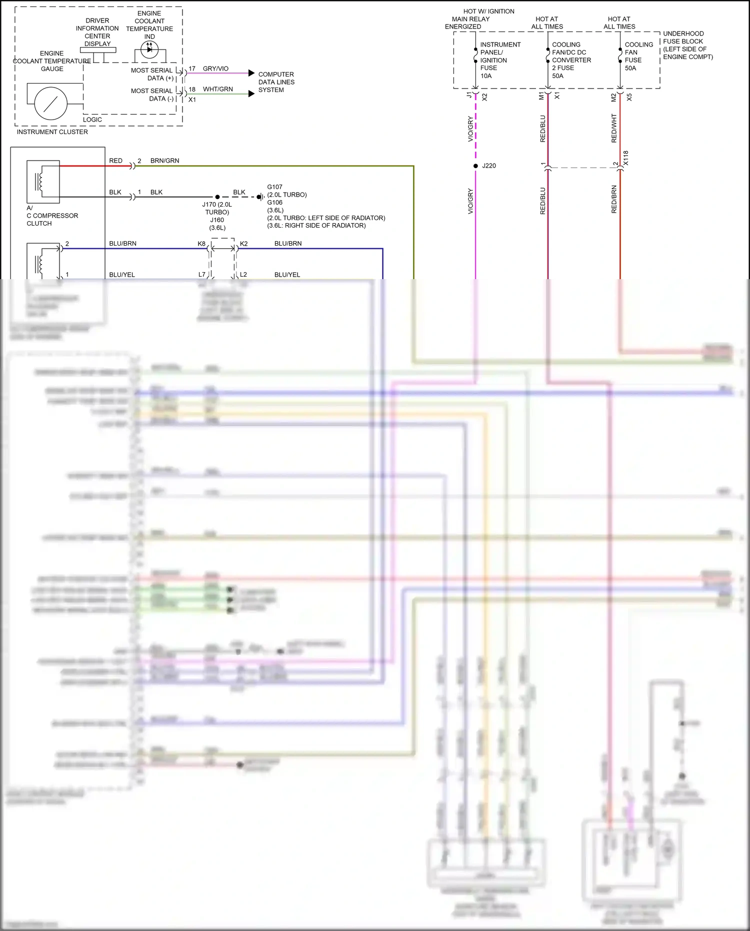 Buick Regal VI (2017-2020) displacement ctrl wiring diagram  (1 of 1)