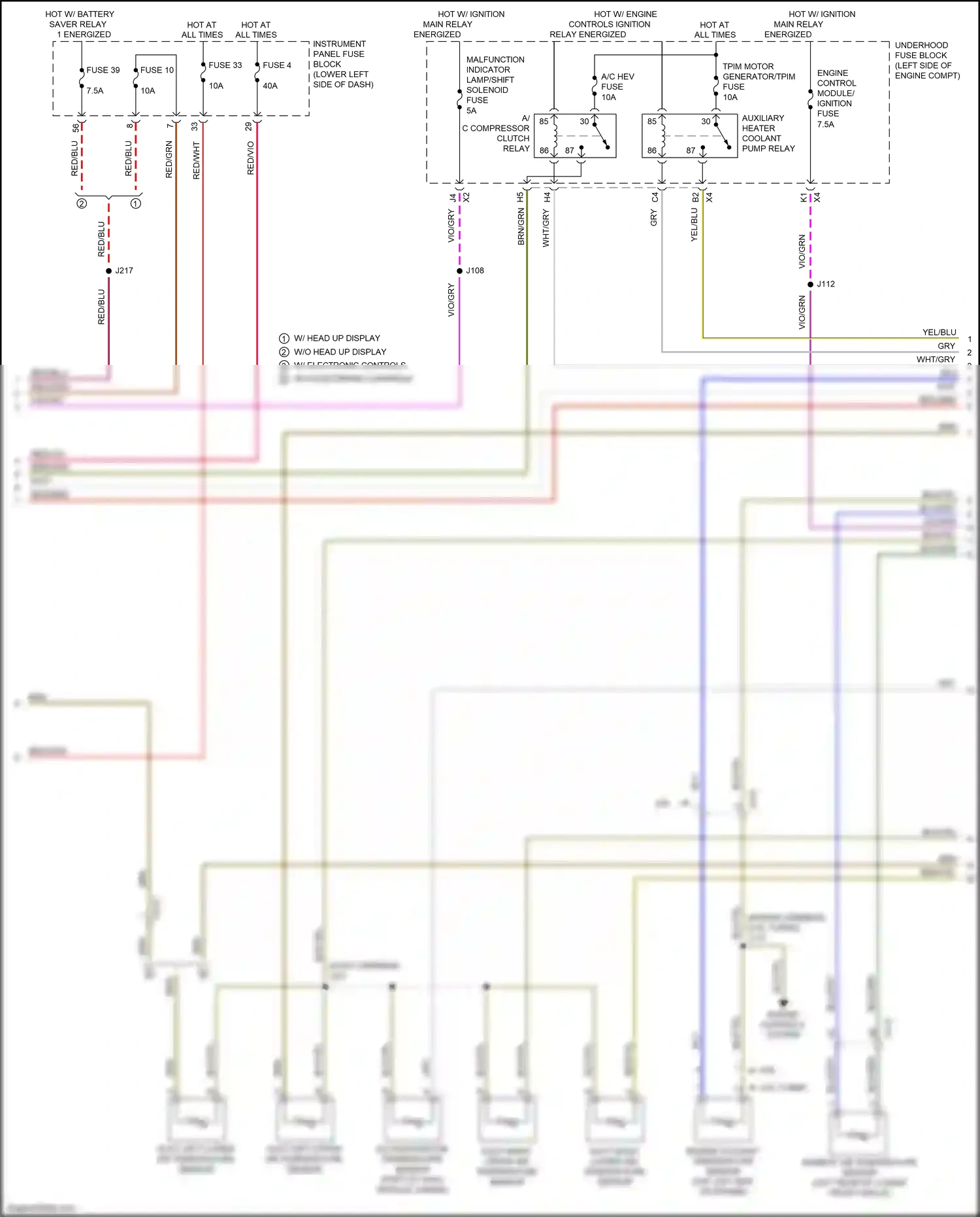 Buick Regal VI (2017-2020) engine control module/ ignition fuse wiring diagram  (1 of 4)