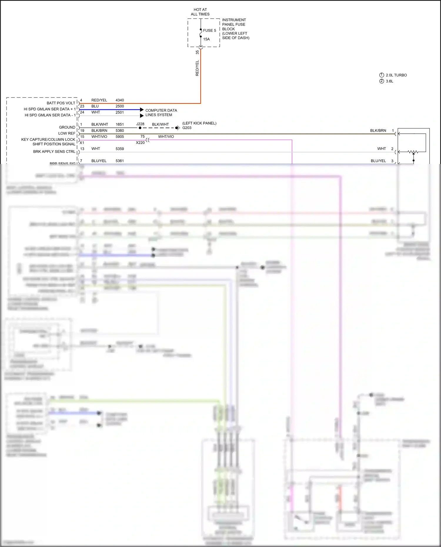 Buick Regal VI (2017-2020) engine control module wiring diagram  (20 of 30)