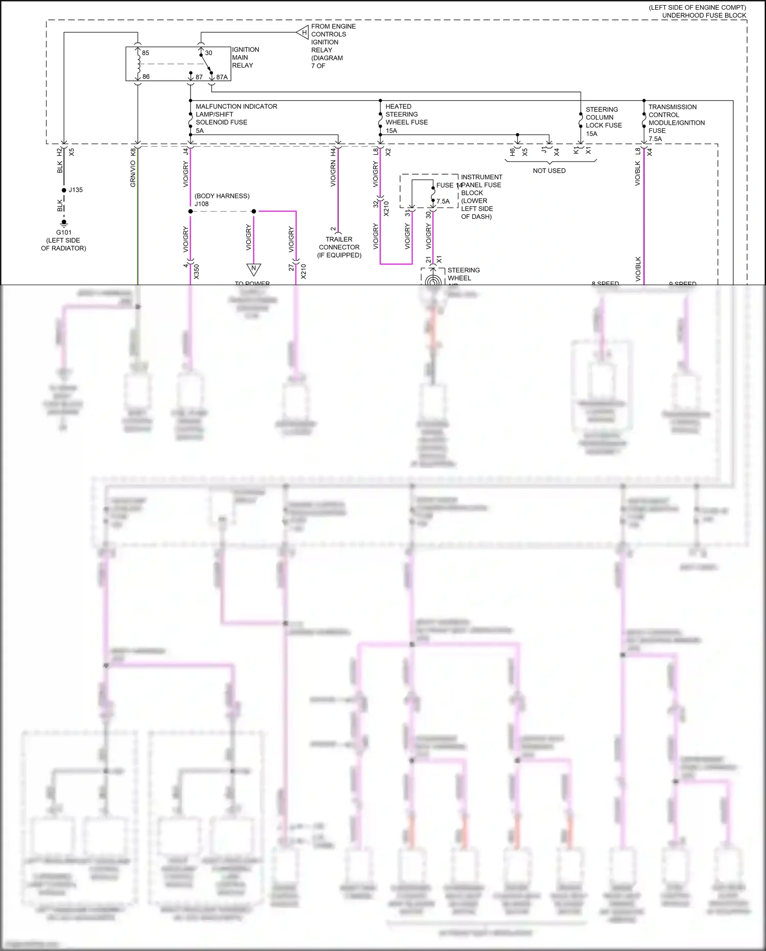 Buick Regal VI (2017-2020) engine control module wiring diagram  (8 of 30)