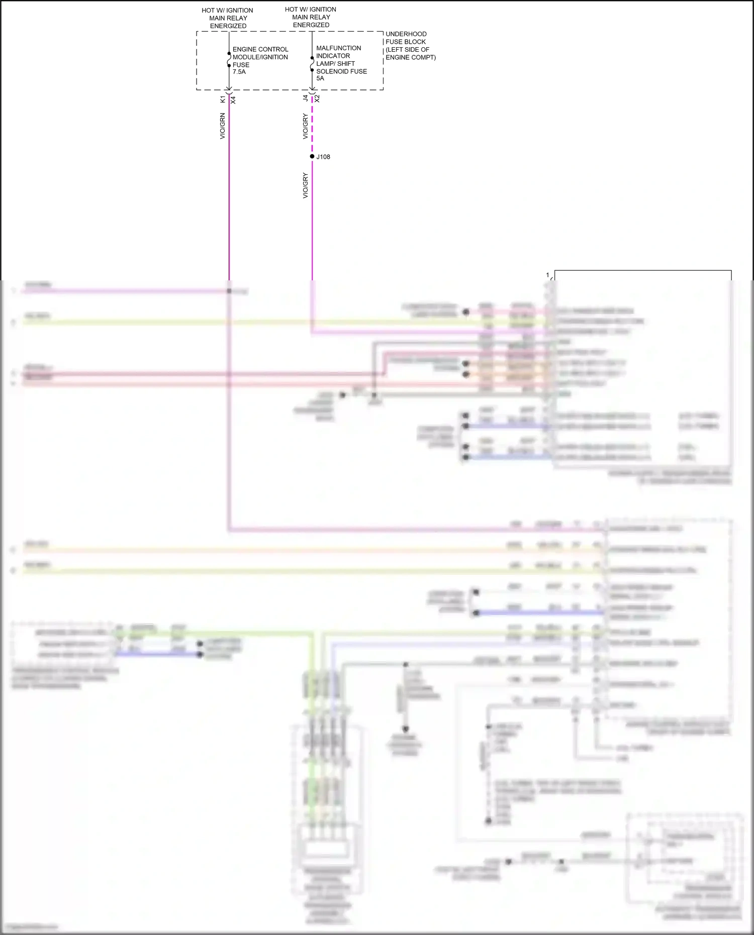 Buick Regal VI (2017-2020) ign sw mode ctrl backup wiring diagram  (1 of 1)