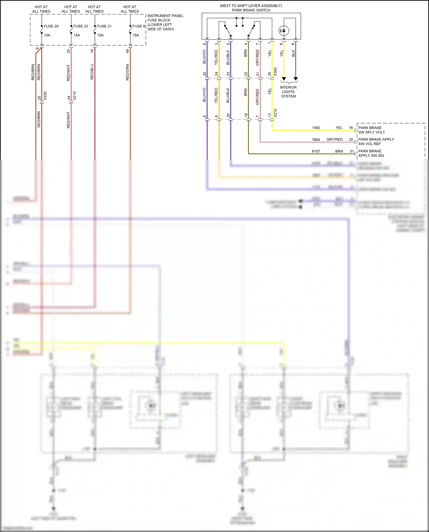 Buick Regal VI (2017-2020) left headlamp multi-function led wiring diagram  (2 of 2)