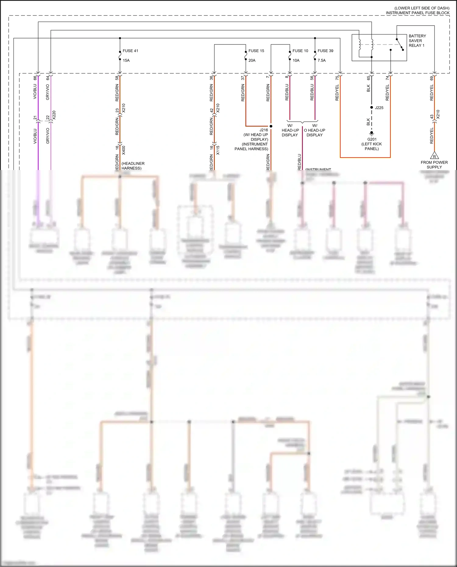 Buick Regal VI (2017-2020) left side object sensor module wiring diagram  (4 of 4)