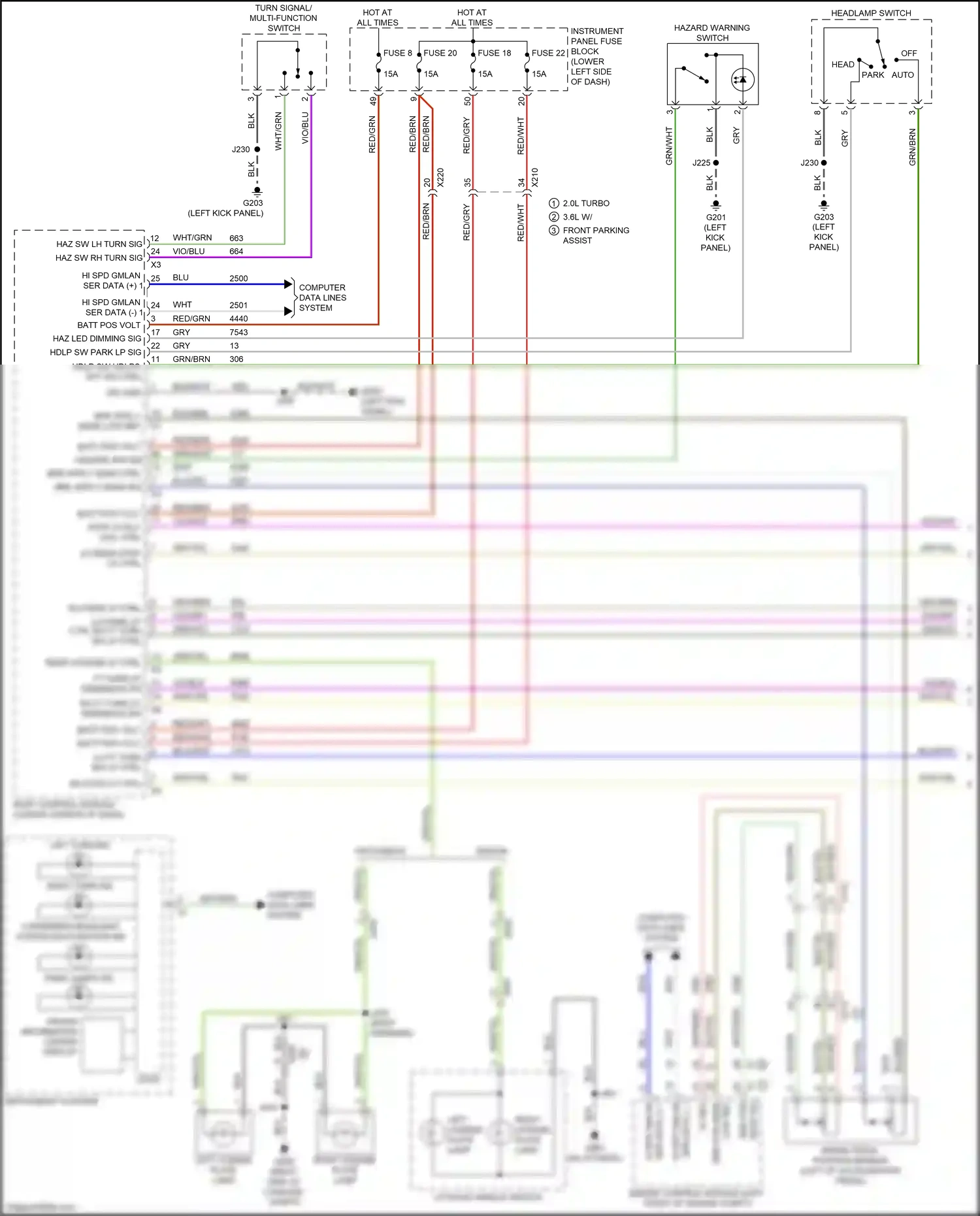Buick Regal VI (2017-2020) low ref wiring diagram  (3 of 29)