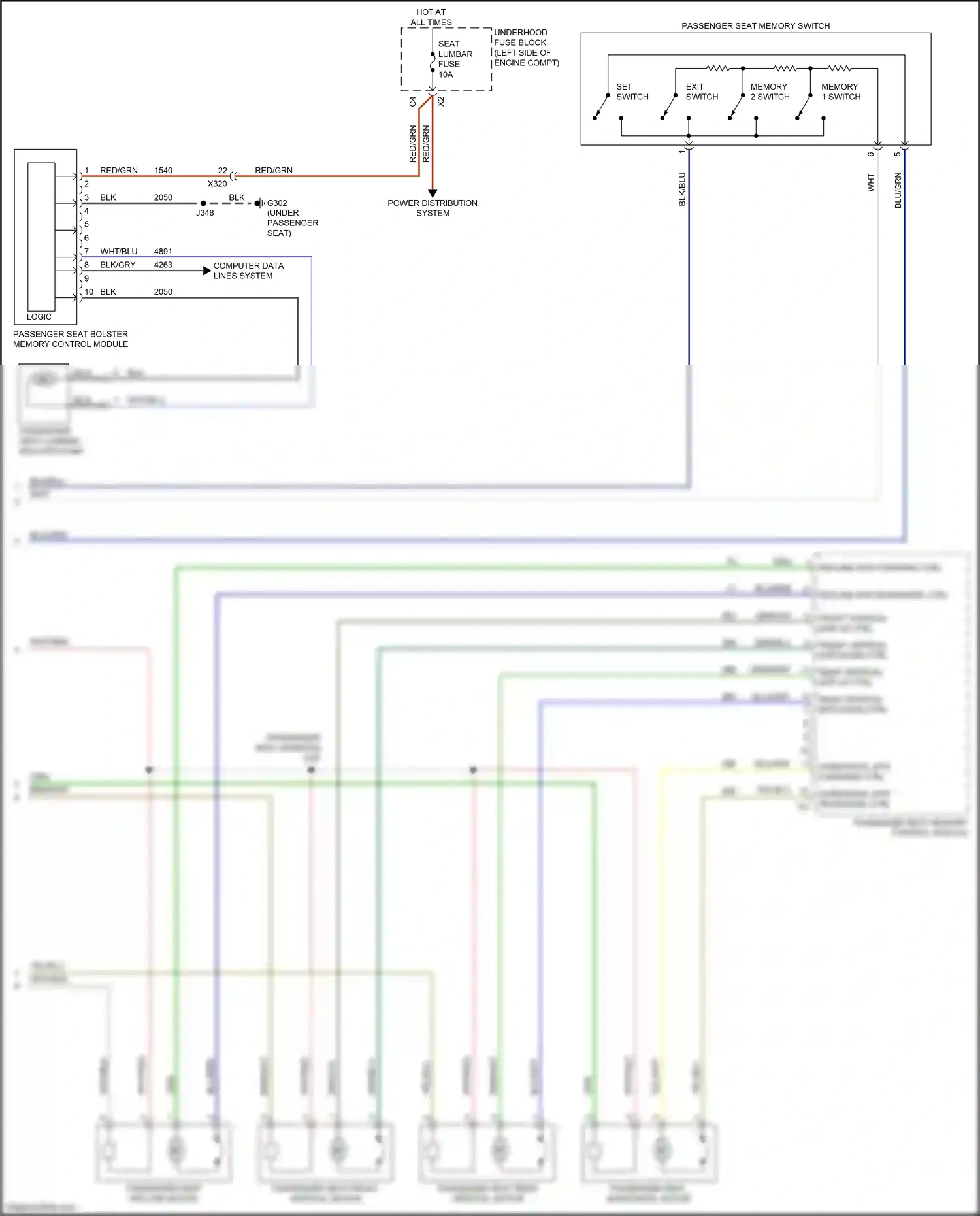 Buick Regal VI (2017-2020) memory 1 switch wiring diagram  (3 of 3)