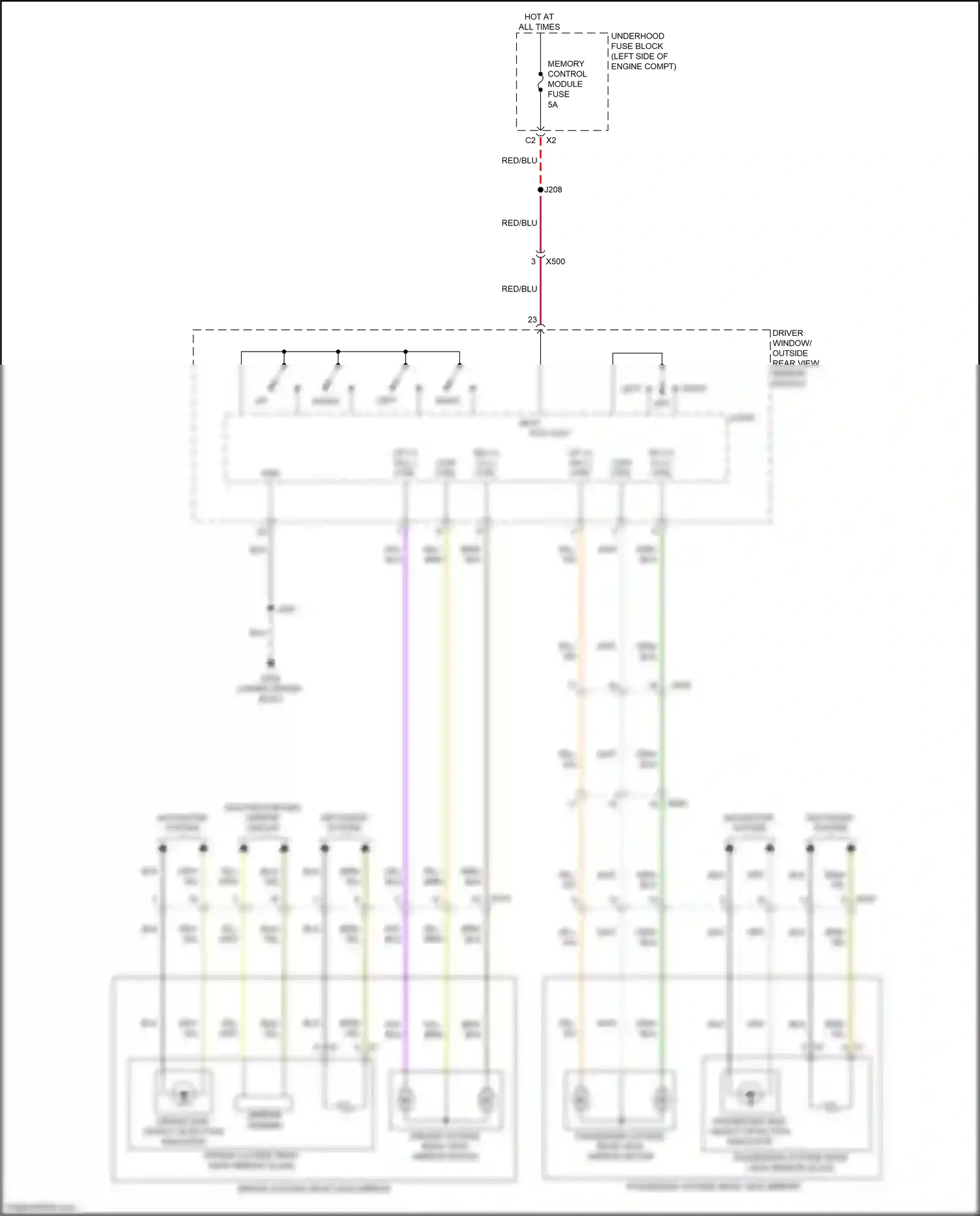 Buick Regal VI (2017-2020) memory control module fuse wiring diagram  (5 of 6)