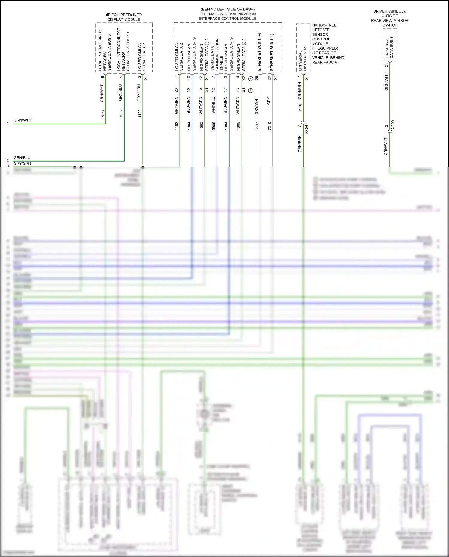 Buick Regal VI (2017-2020) right side object sensor module wiring diagram  (2 of 4)