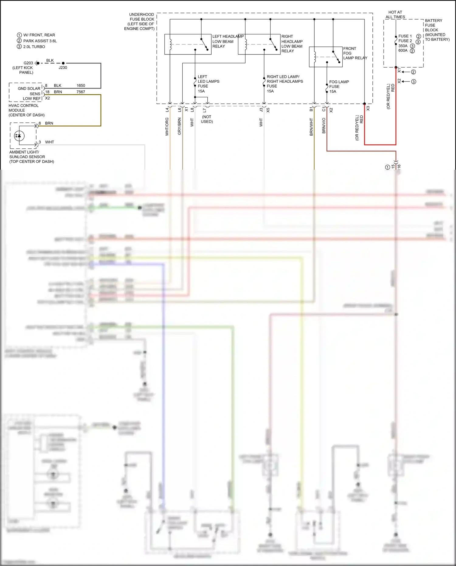 Buick Regal VI (2017-2020) turn signal/ multi-function switch wiring diagram  (4 of 4)