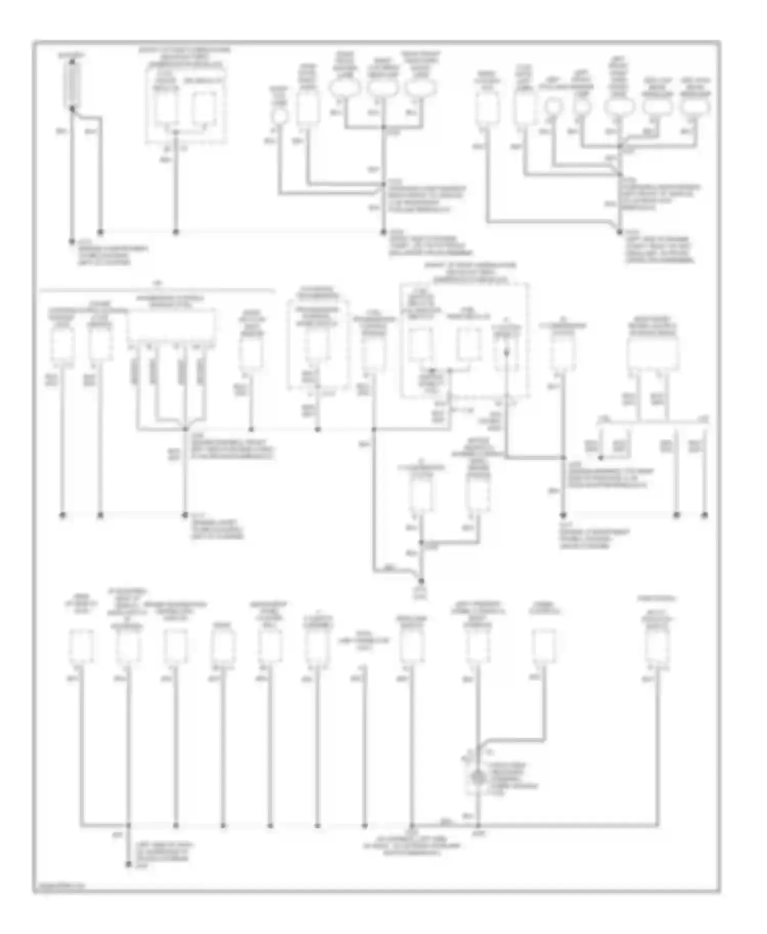 Rendezvous Buick I (2001-2007): Ground distribution circuit (1 of 4)