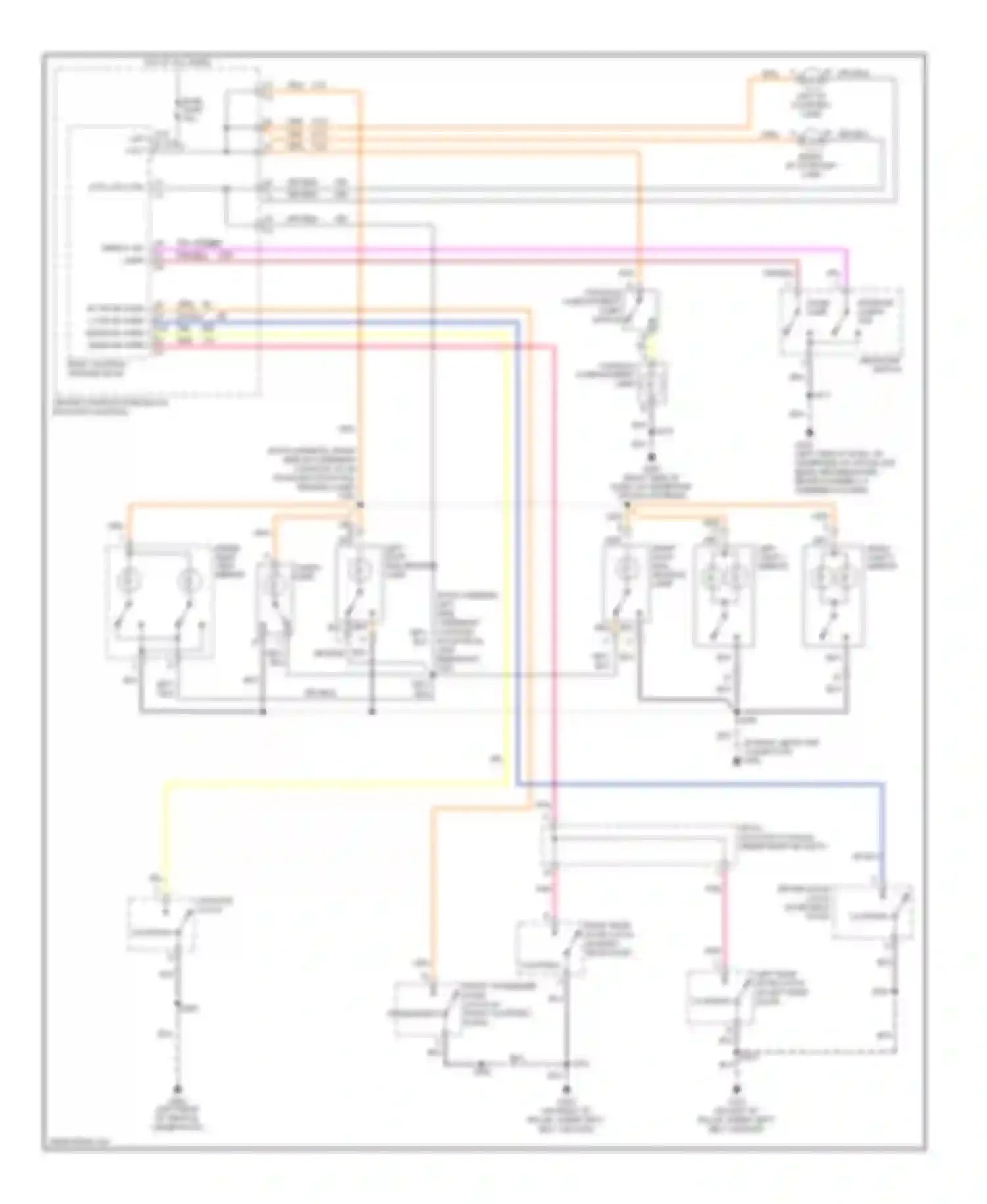 Rendezvous Buick I (2001-2007): Courtesy lamps circuit