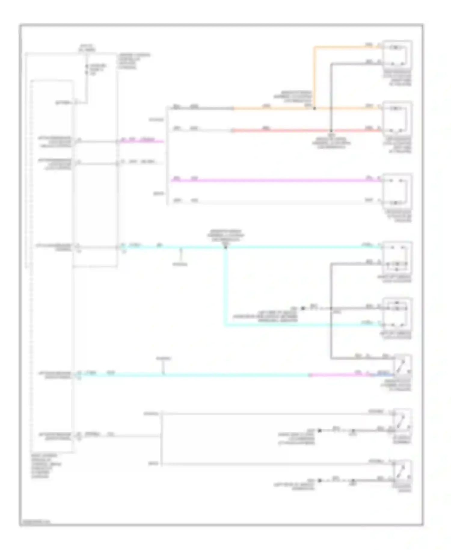 Rendezvous Buick I (2001-2007): Liftgate release circuit
